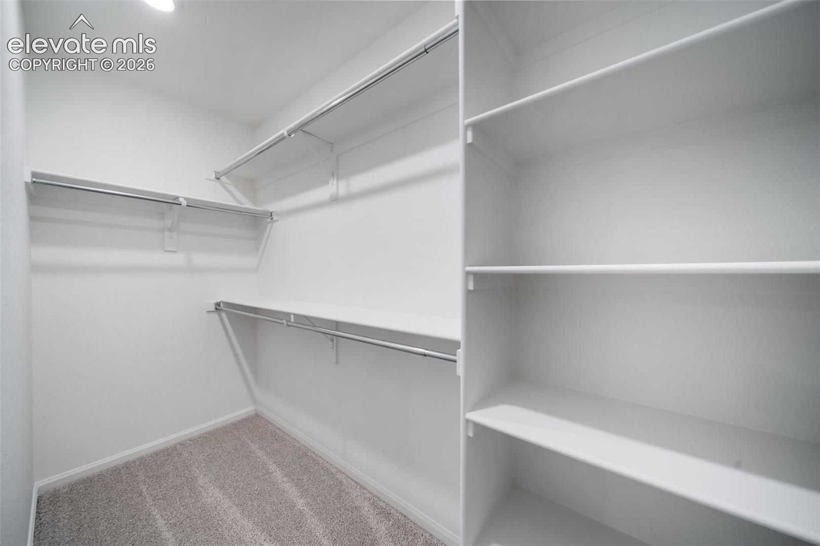 Integrated shelving and hanging rods
*photos of a model home*
