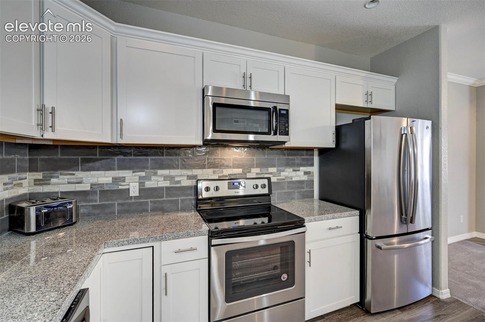 Built in Microwave & Refrigerator w/ French Doors