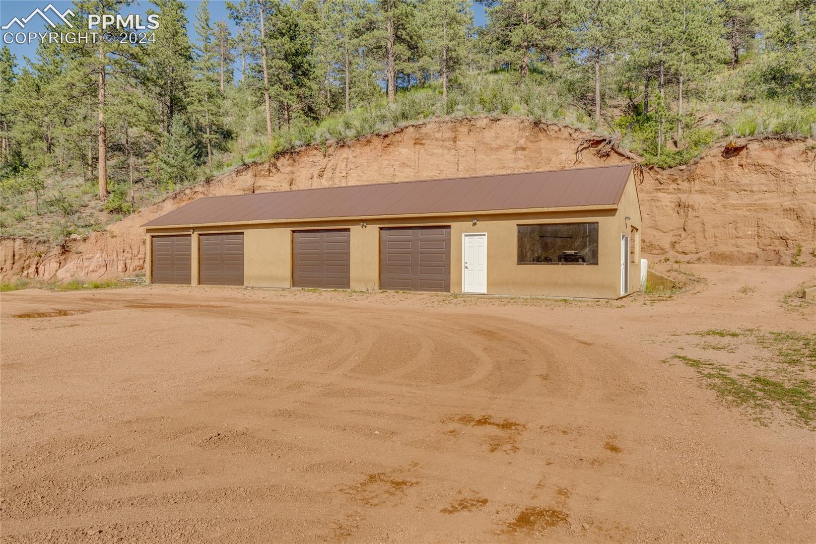 View of massive garage