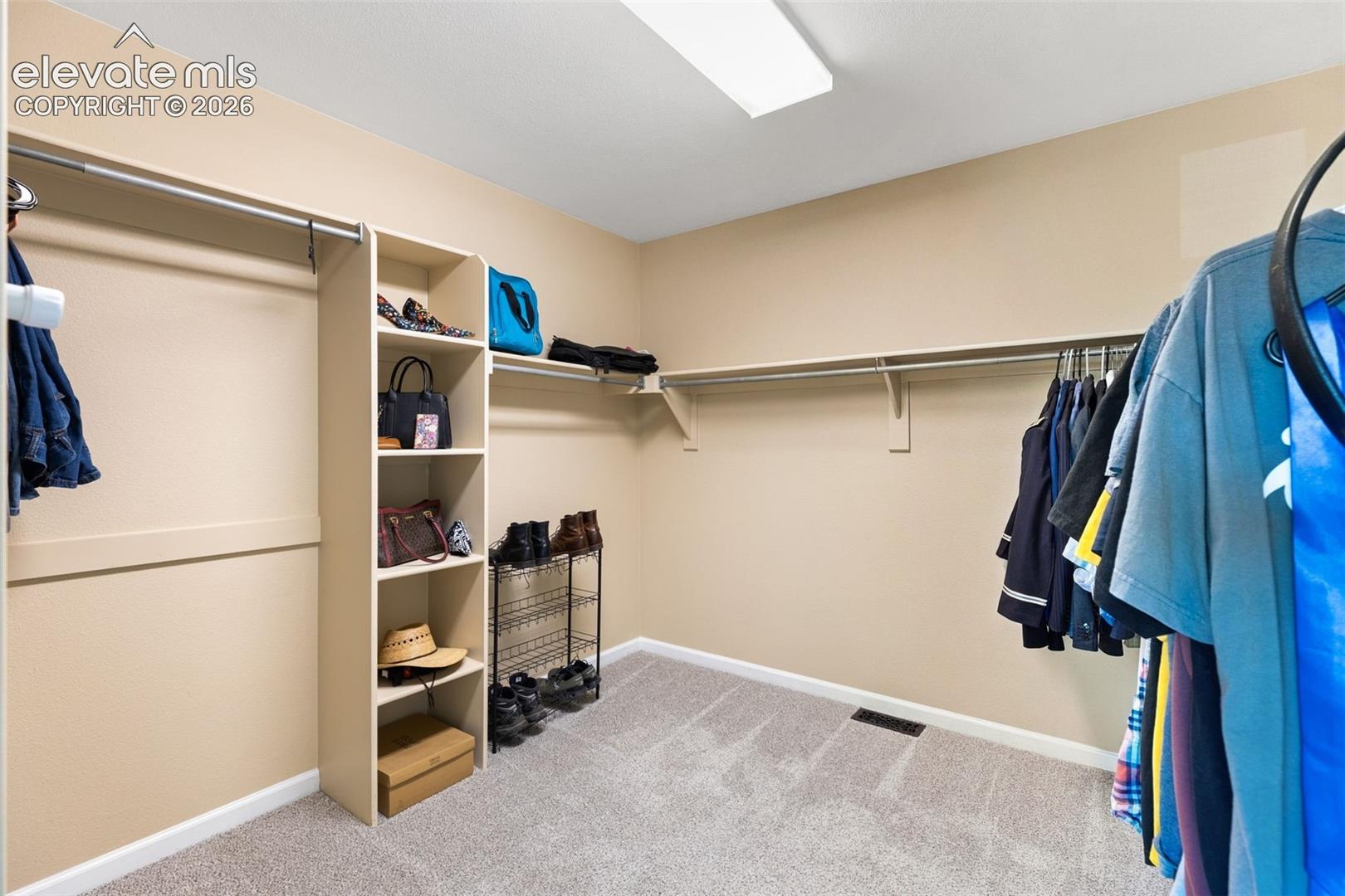 Oversized primary closet