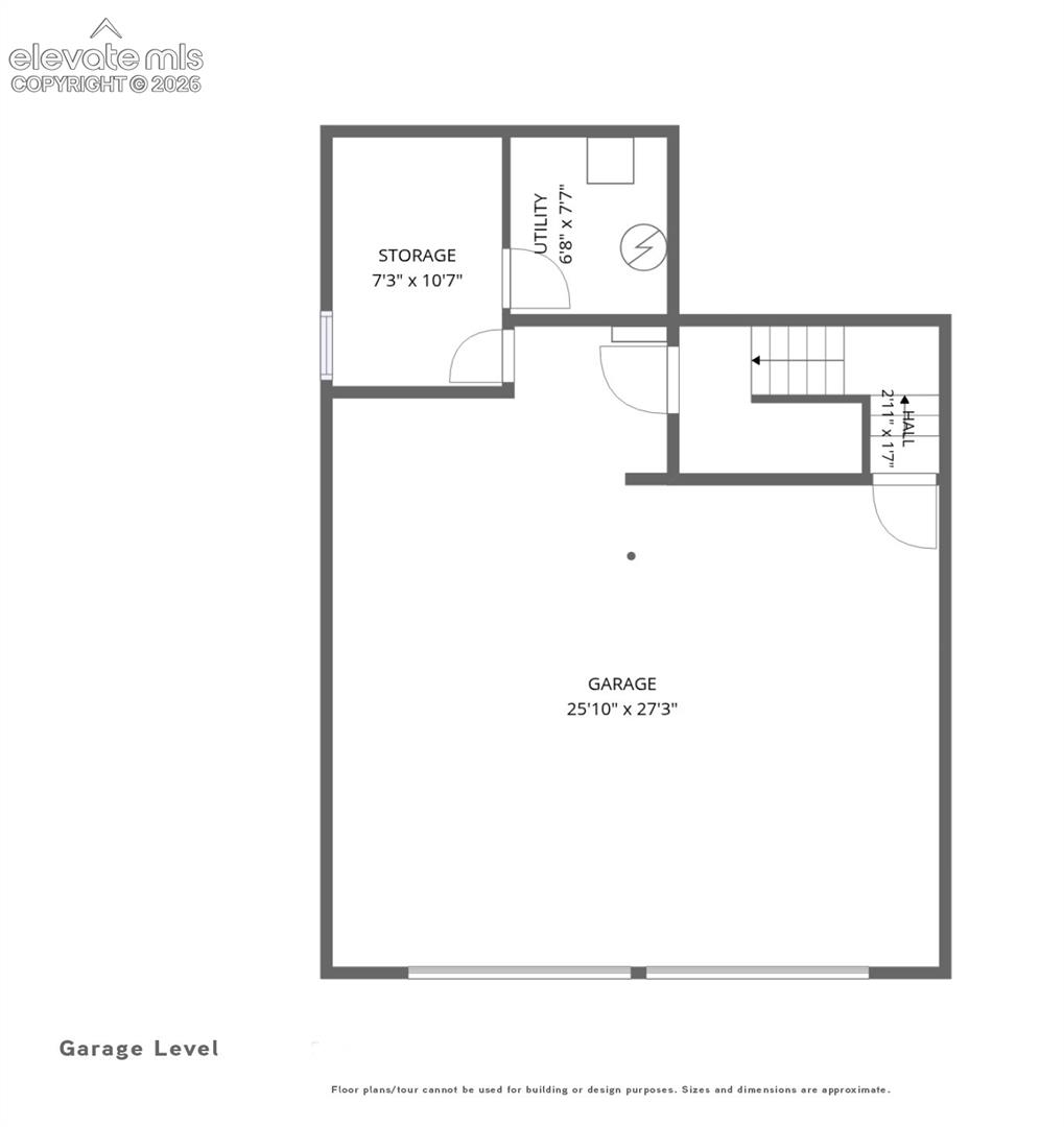 This is the garage level, which is on the level below the lower level, and yet is on a walk-out level due to the hillside nature of the lot.