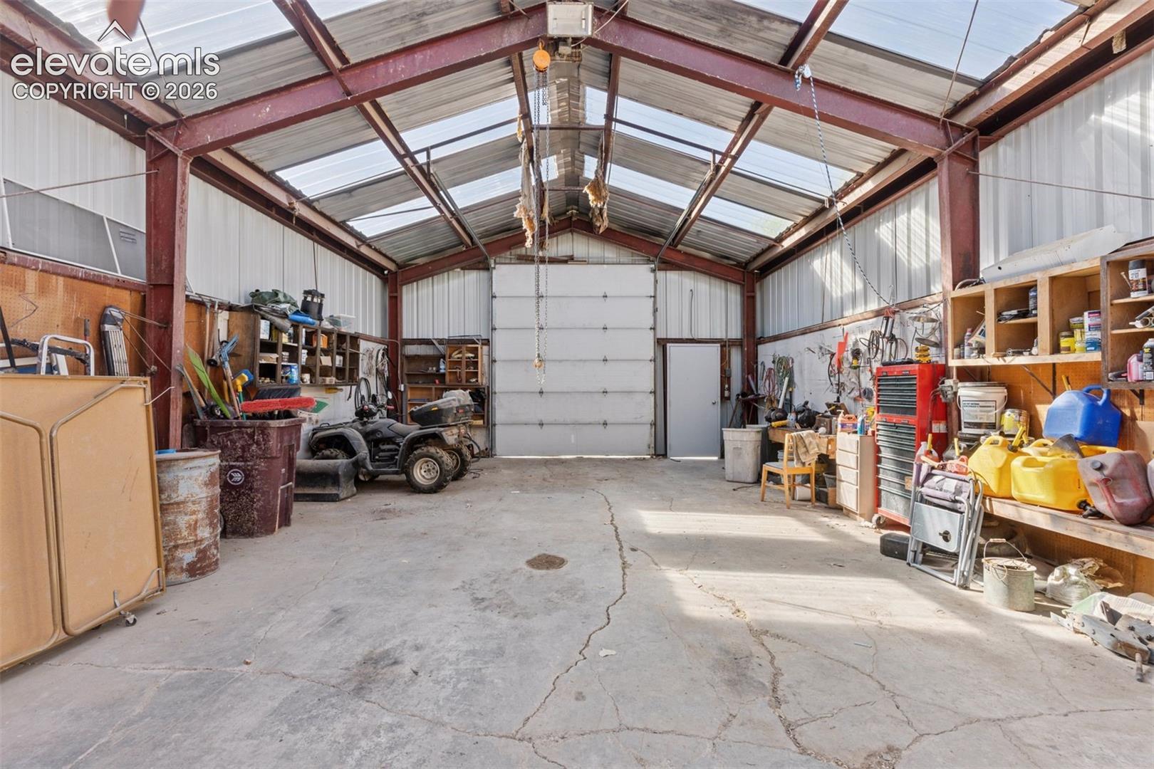 Workshop Interior with Bay Door