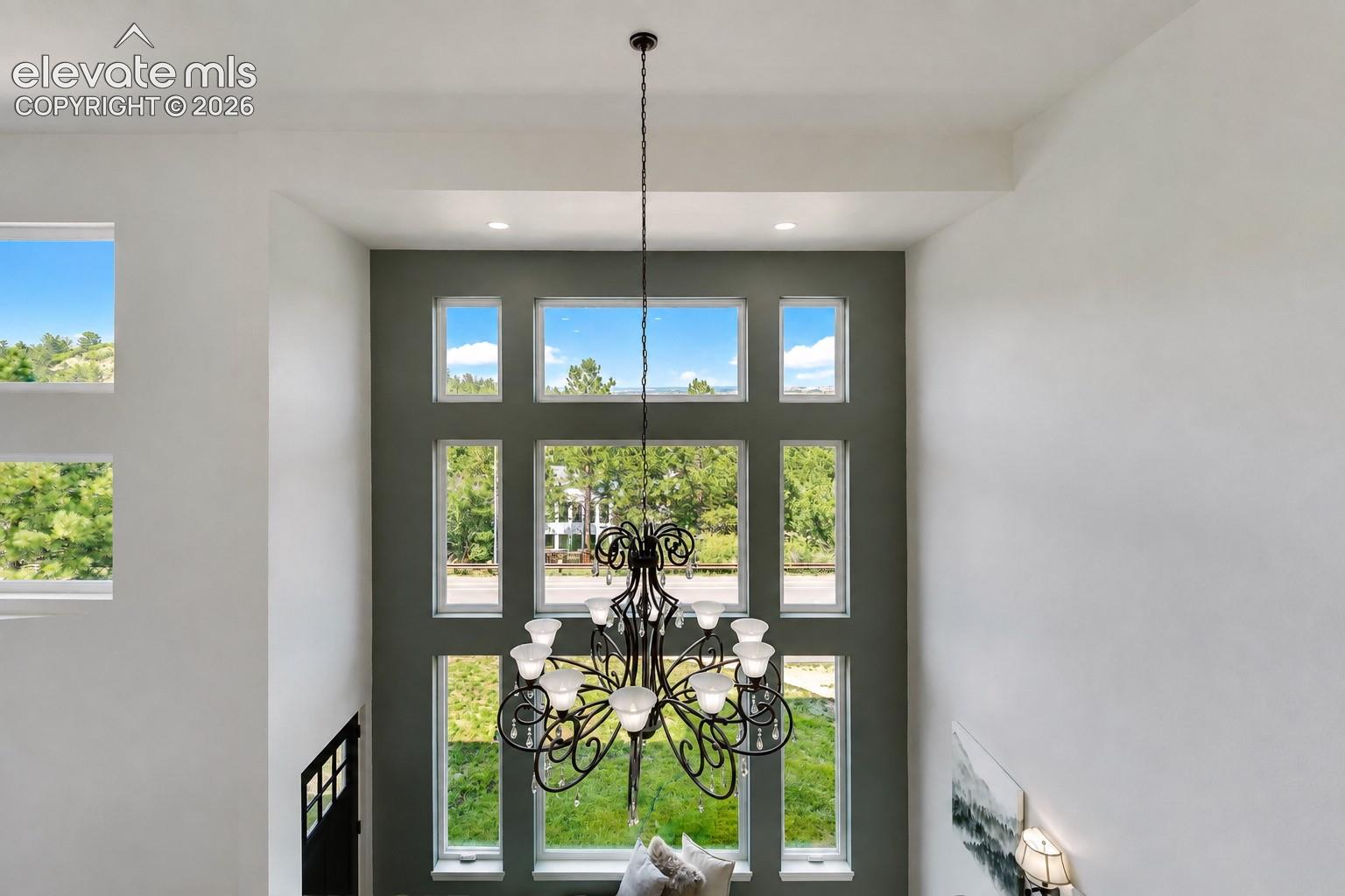 Sensational views from the dramatic floor to ceiling window in the Living Room.
