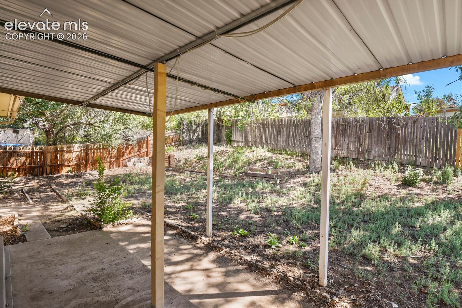 Covered rear patio