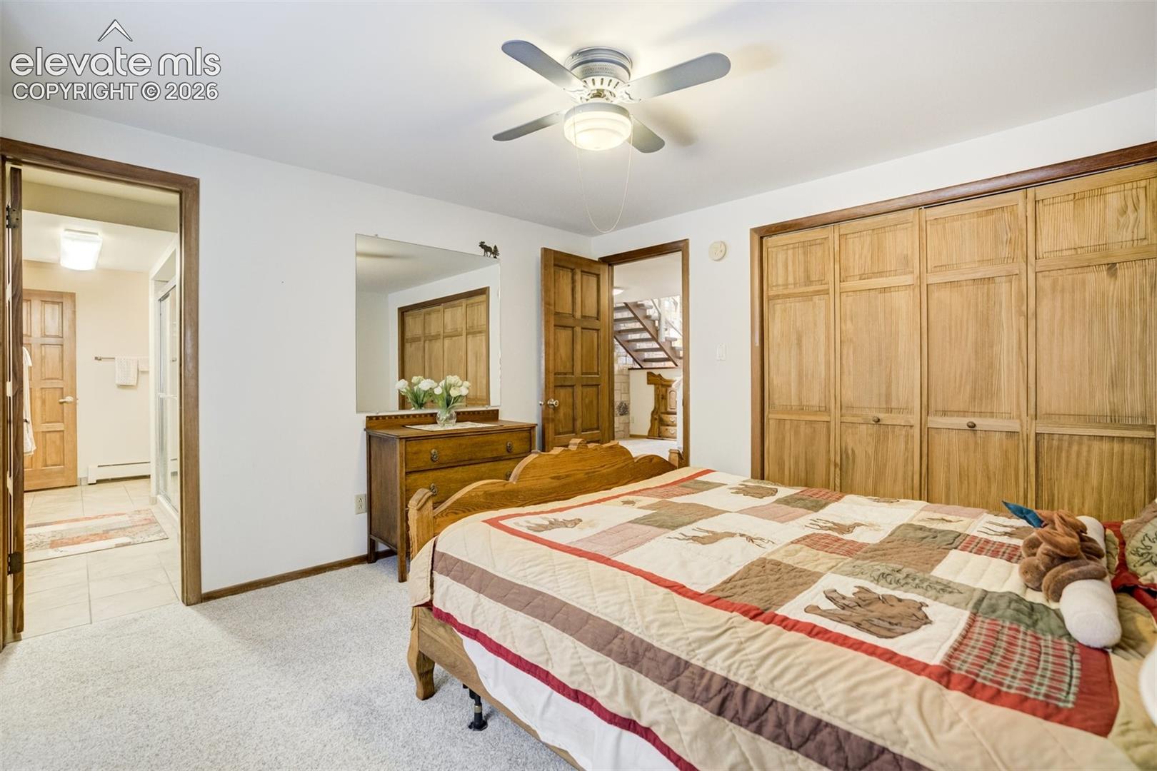 Bedroom 4 in lower level, with adjoining bath.