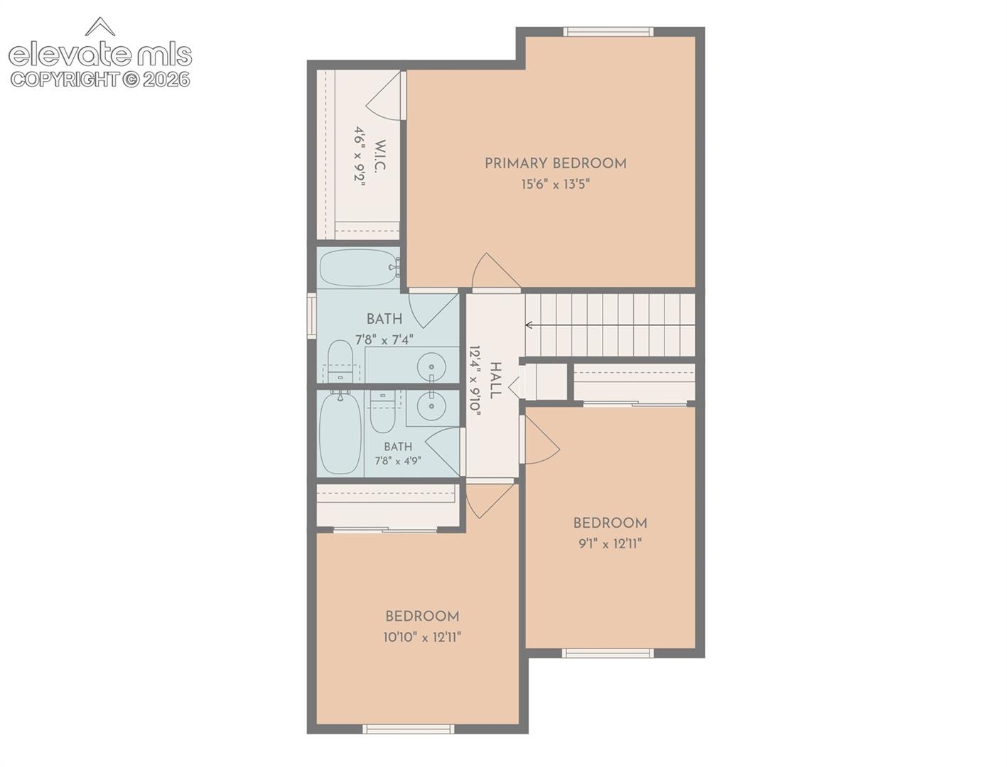 Upstairs floor plan