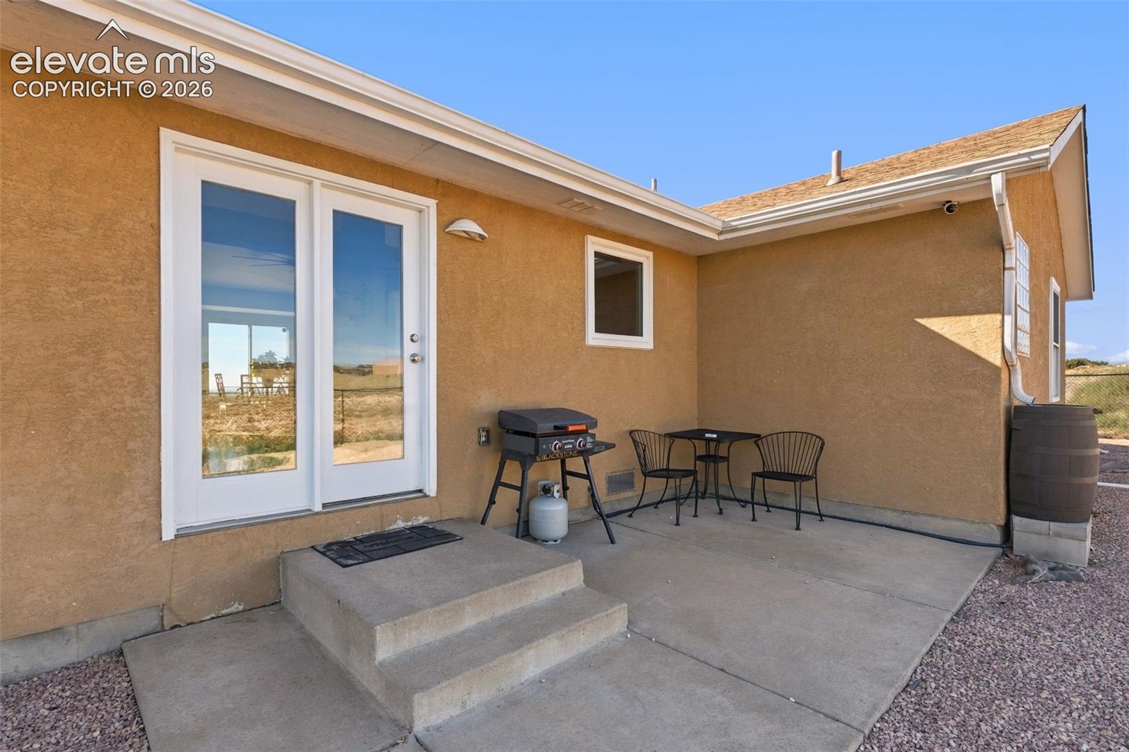 Private patio looking north to Walker Ranch.