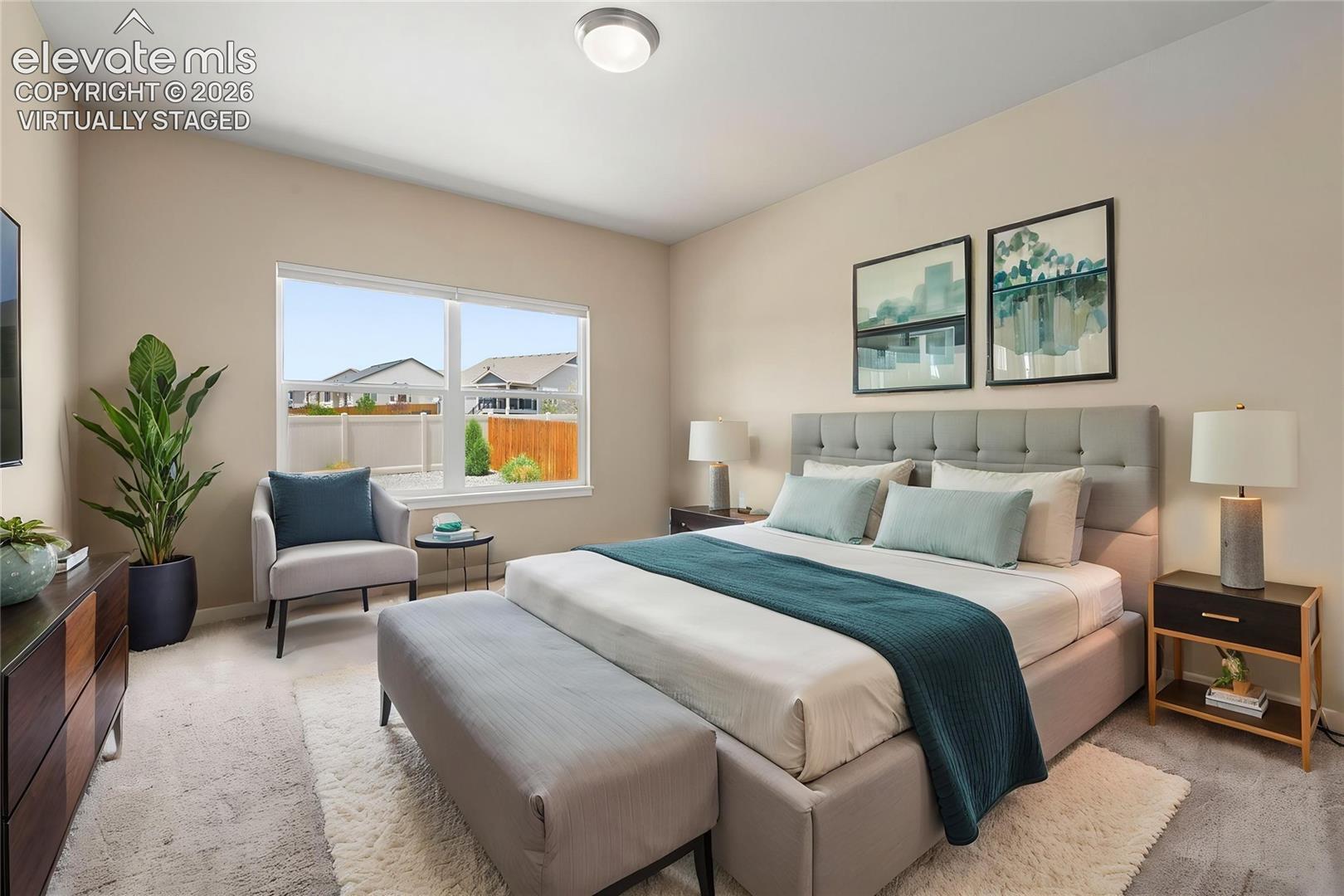 Virtually Staged Photo of Primary Bedroom