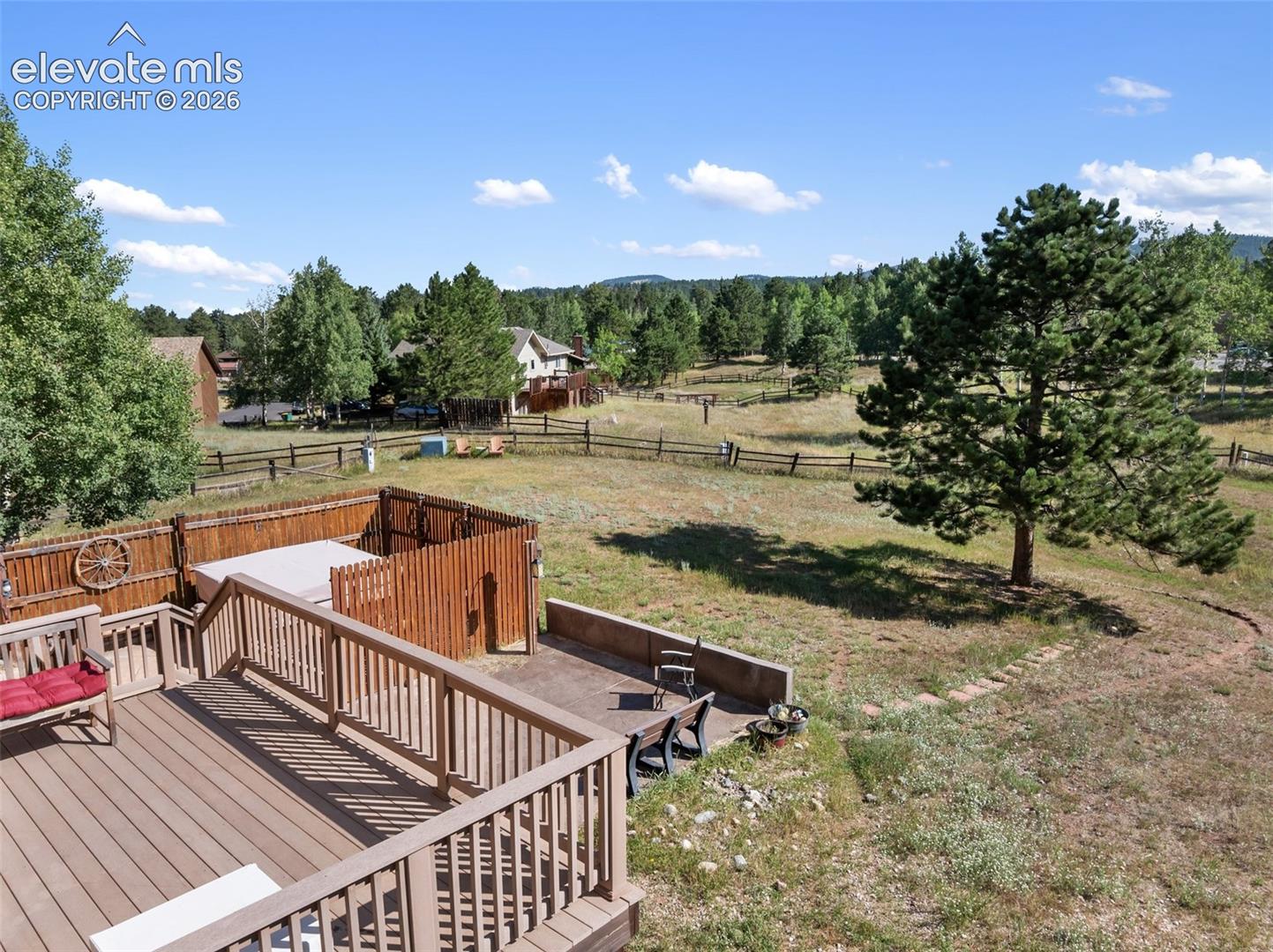 Back yard view from deck