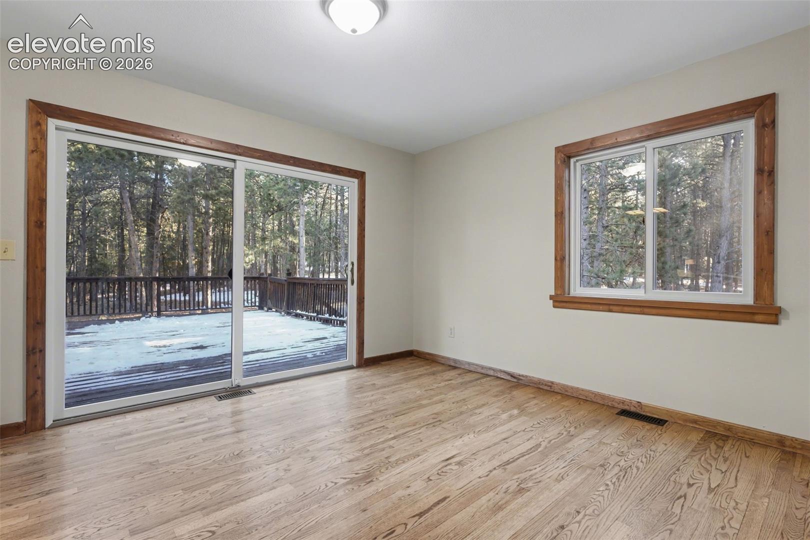 Large patio door from the dining area