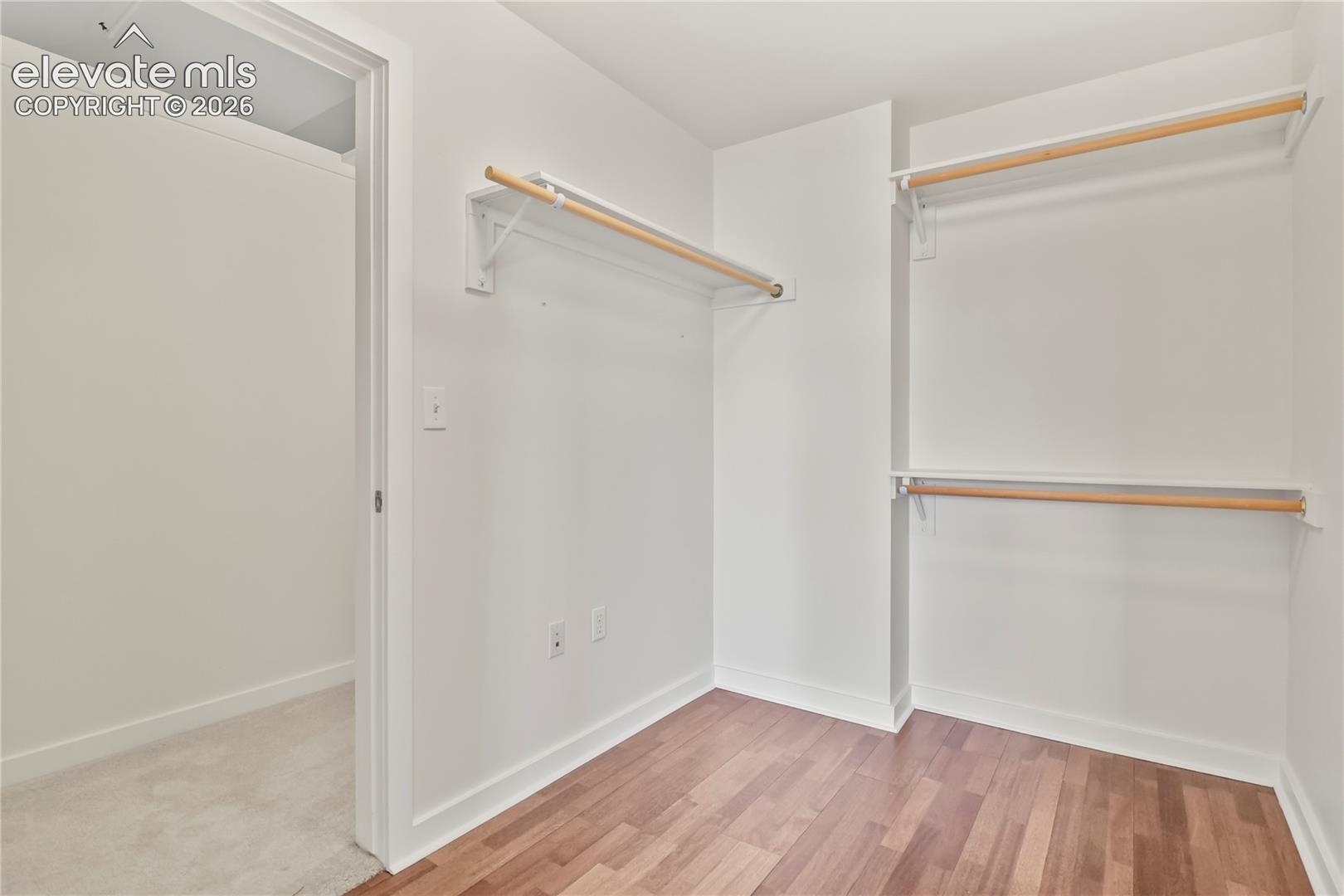 Walk-in closet adjacent to the upper level 3rd bedroom/loft