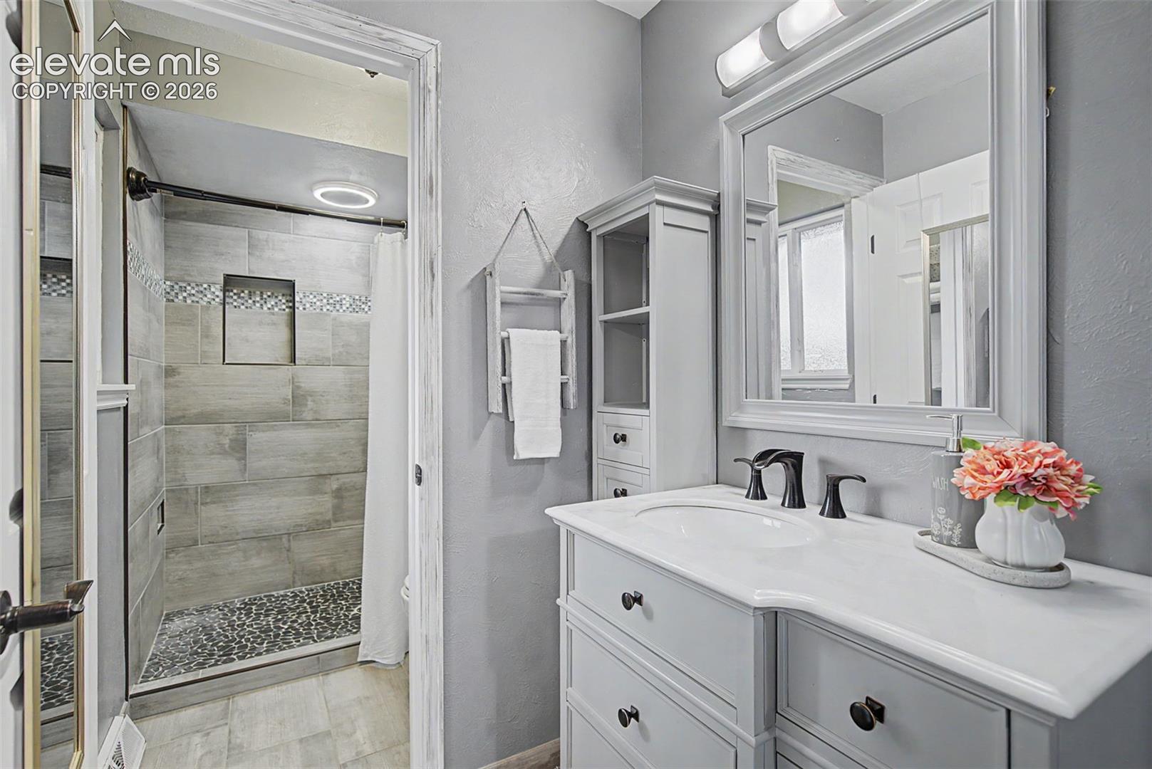 Primary Bath with Modern Vanity
