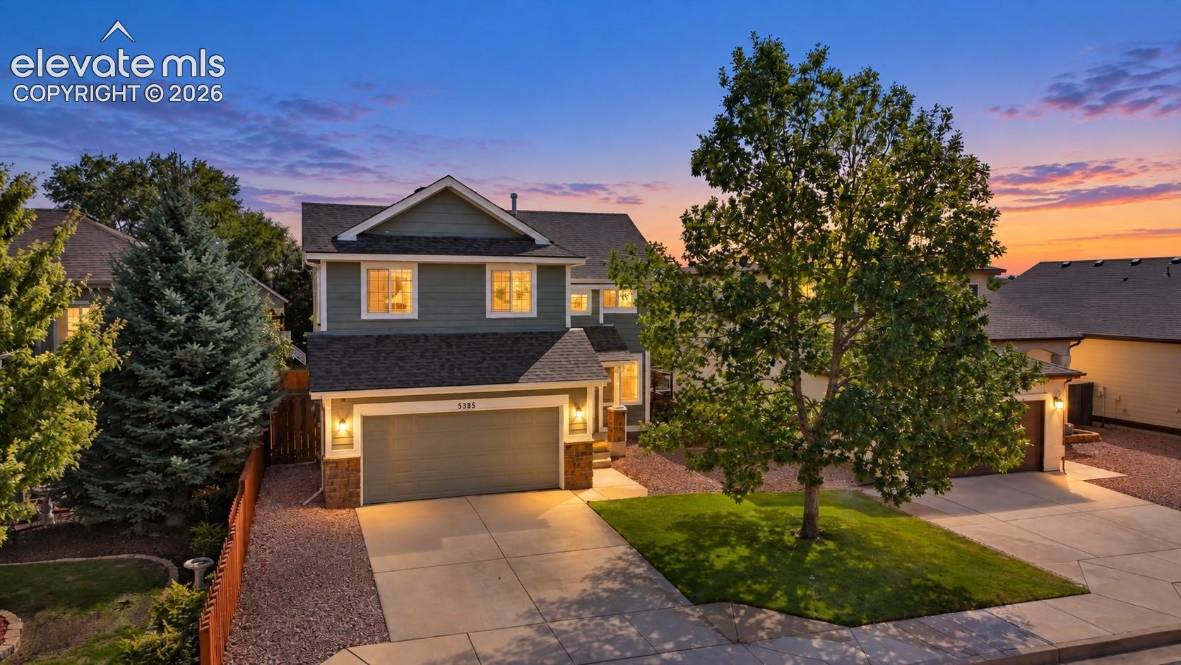 Spacious 5-bedroom, 4-bath home with AC in Stetson Hills AND NO HOA, an attached 2-car garage and a finished basement. The main level features an open living and dining area, hardwood flooring, pantry, breakfast bar. Walk out to the large rear deck and backyard with plenty of room for entertaining, pets, play or gardening. Upstairs, the primary bedroom includes a sitting area, private bathroom, walk-in closet. Three additional bedrooms and a full bathroom complete the upper level. The finished basement offers a family room, wet bar, built-ins, fifth bedroom, 3/4 bathroom and additional storage. This flexible lower-level space is ideal for multigenerational living, an in-law area, private guest retreat, home theater, game room or home office. Approximately 1 mile from the Powers corridor, 8 miles from Peterson Space Force Base, 12 miles from Colorado Springs Airport and 18 miles from Schriever Space Force Base. Convenient to District 49 schools, parks, shopping and dining.