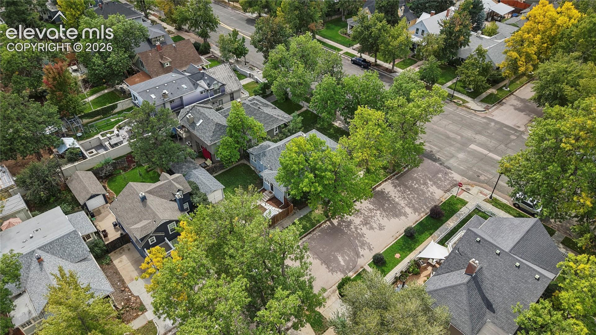 Aerial View of Back of Home