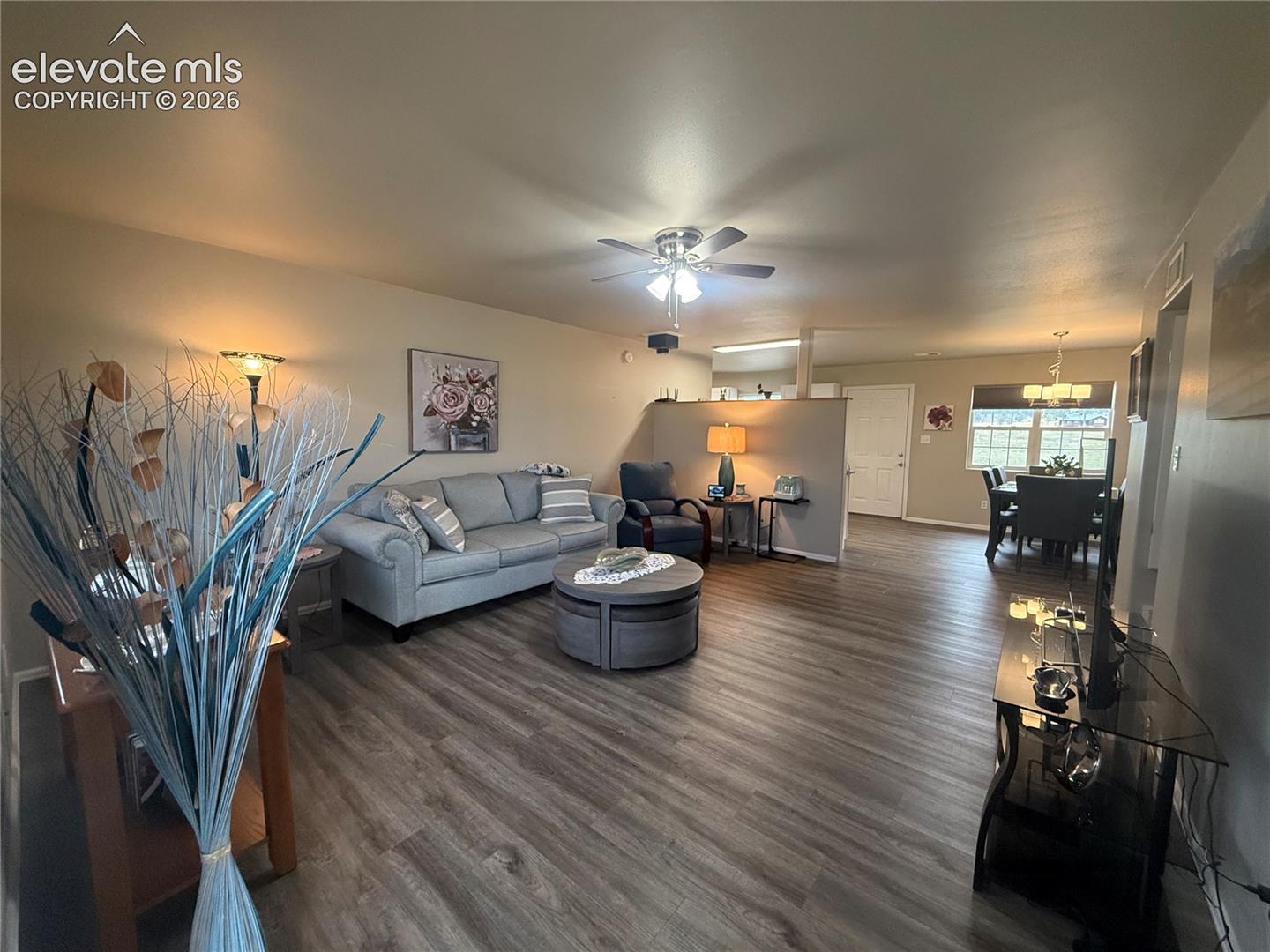 open living room area