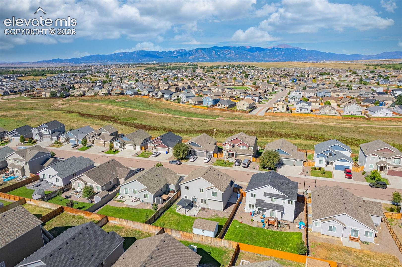 Expansive residential area featuring numerous detached homes with varied architectural styles