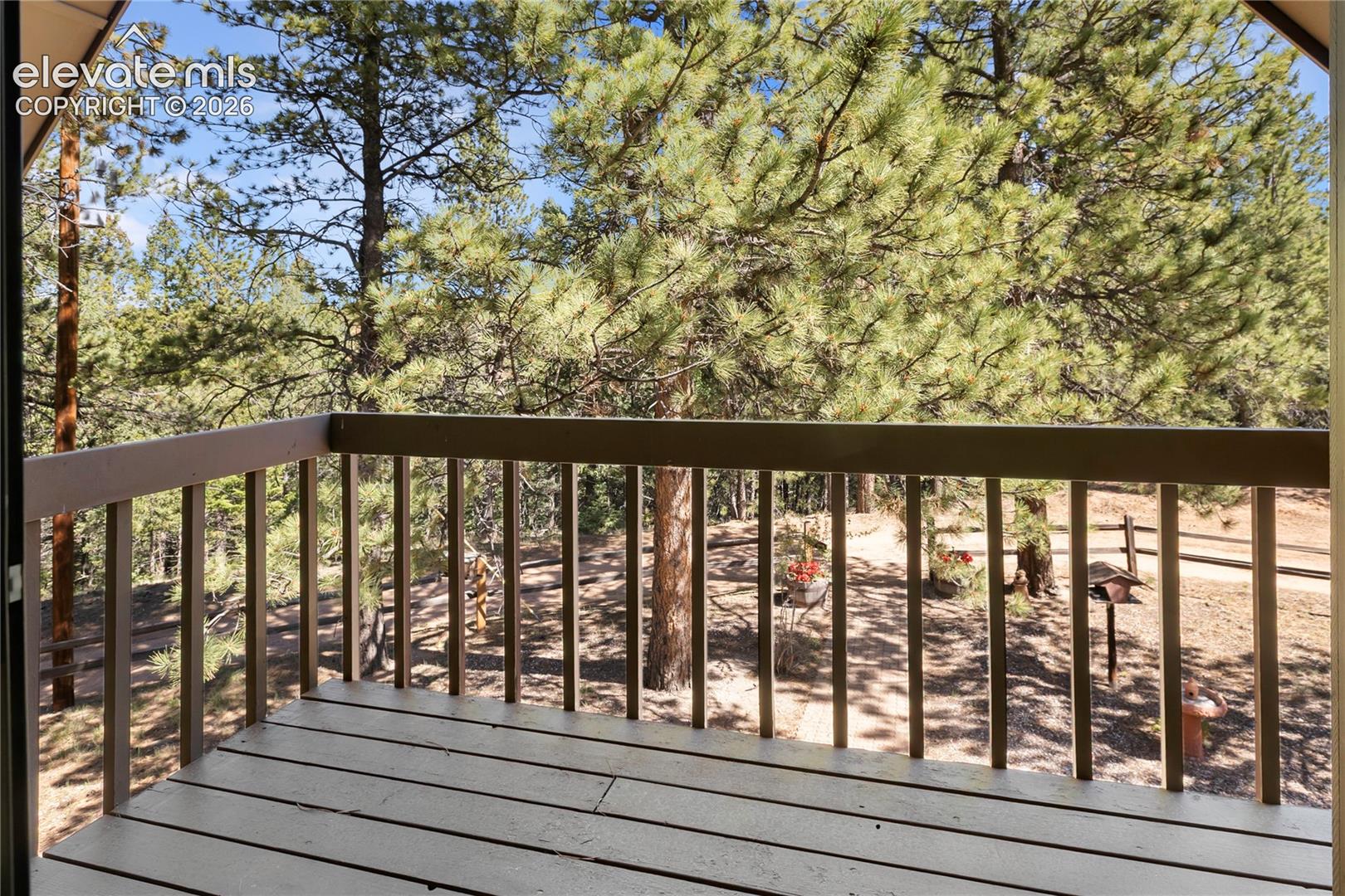 Upper private balcony