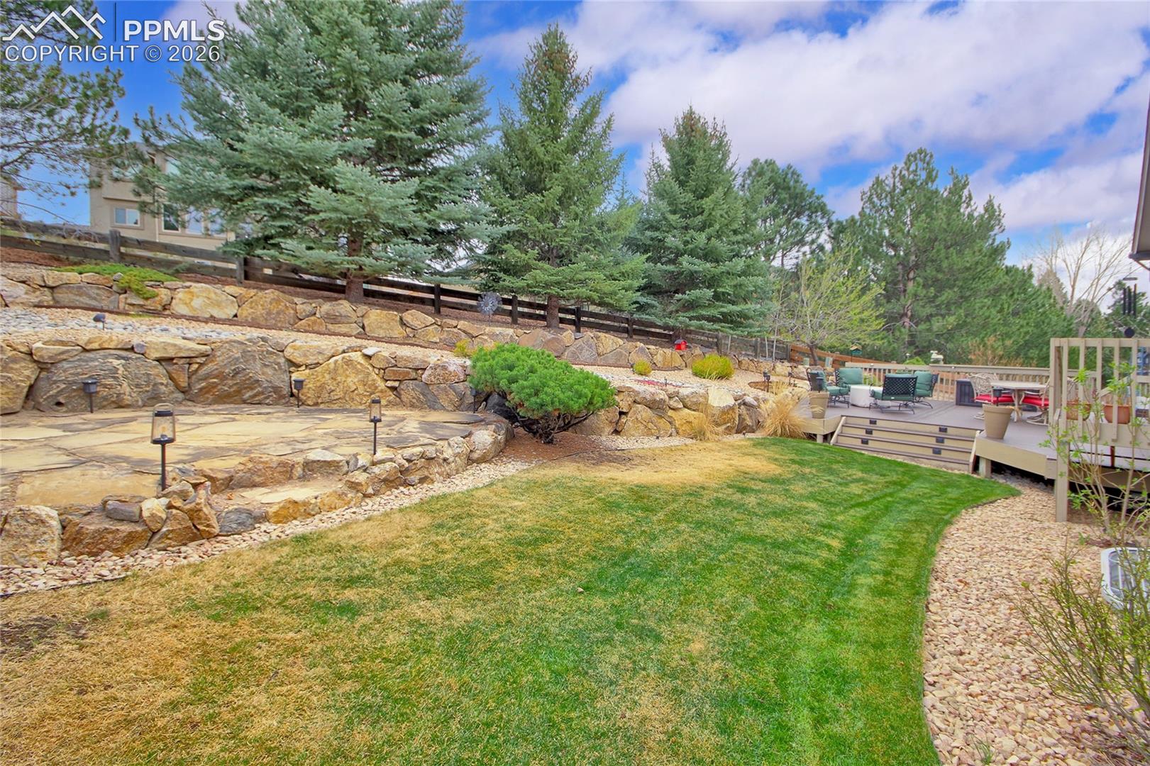 Beautiful terraced landscaping