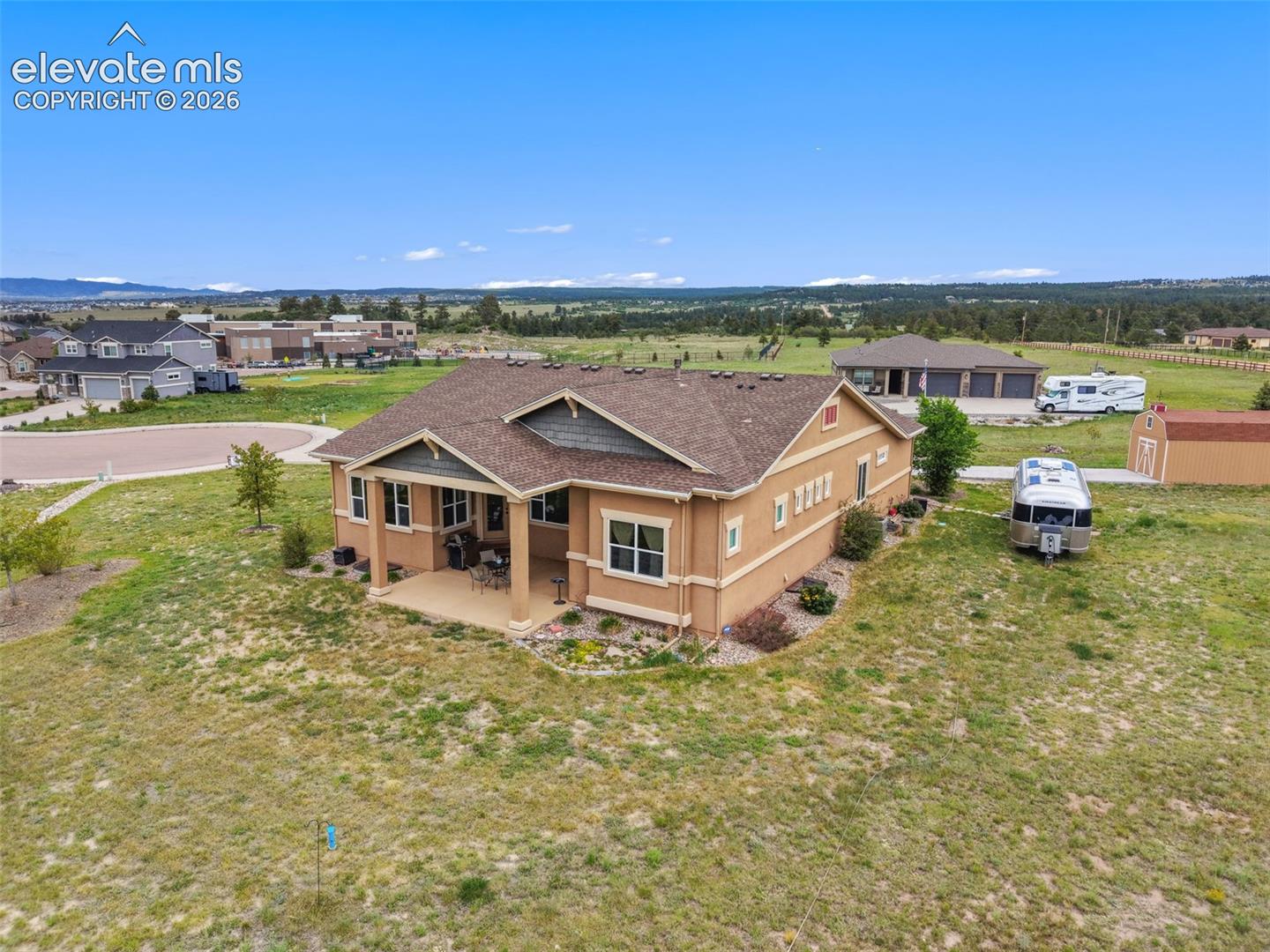 Aerial view of property