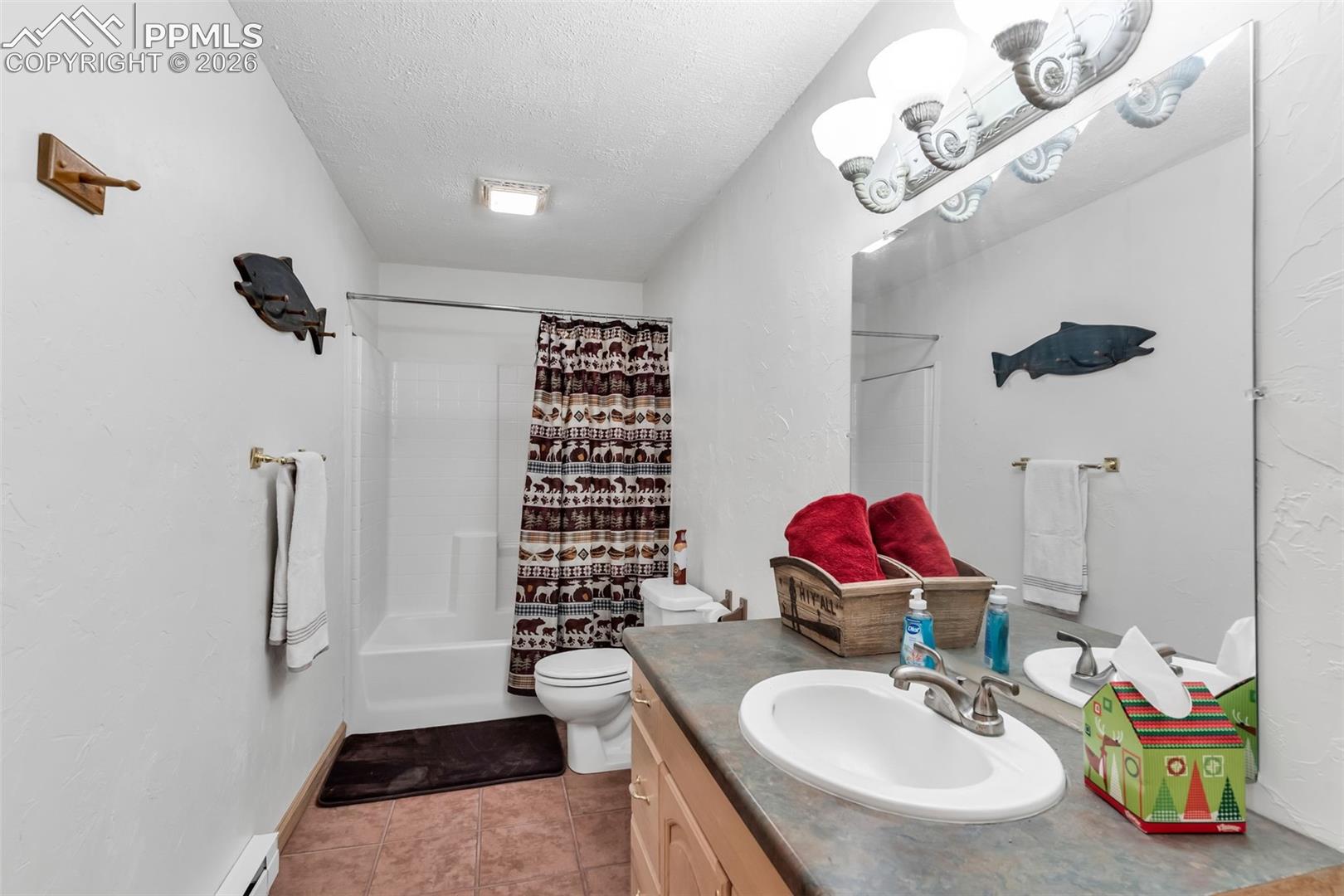 Full bathroom on the lower level
