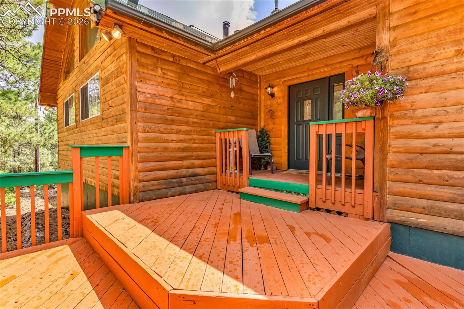 Great front deck for enjoying the cool nights and afternoon shade
