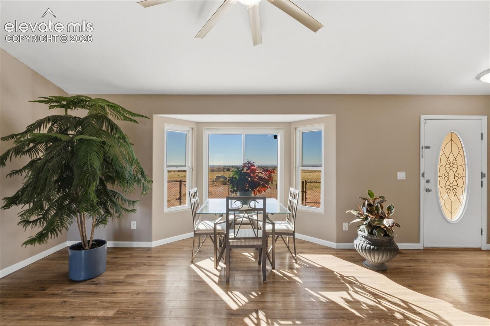 Flexible space for dining, sitting room, etc.