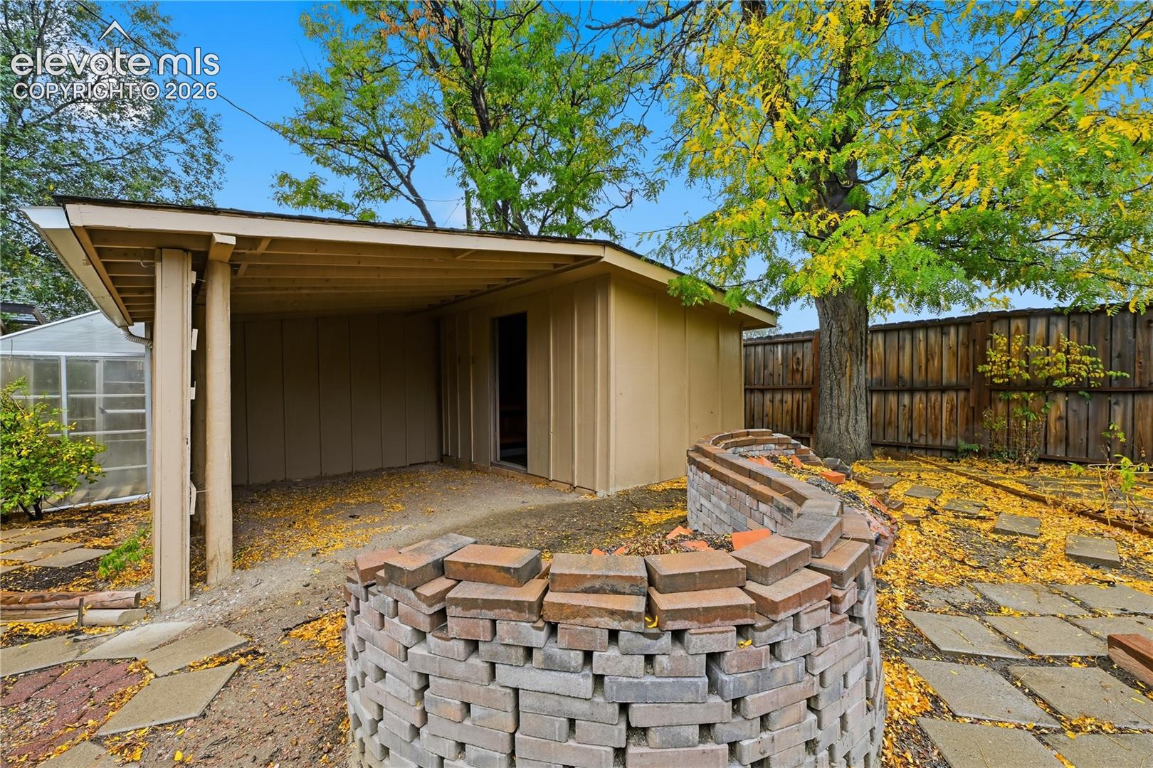 Another view of the open storage building. 