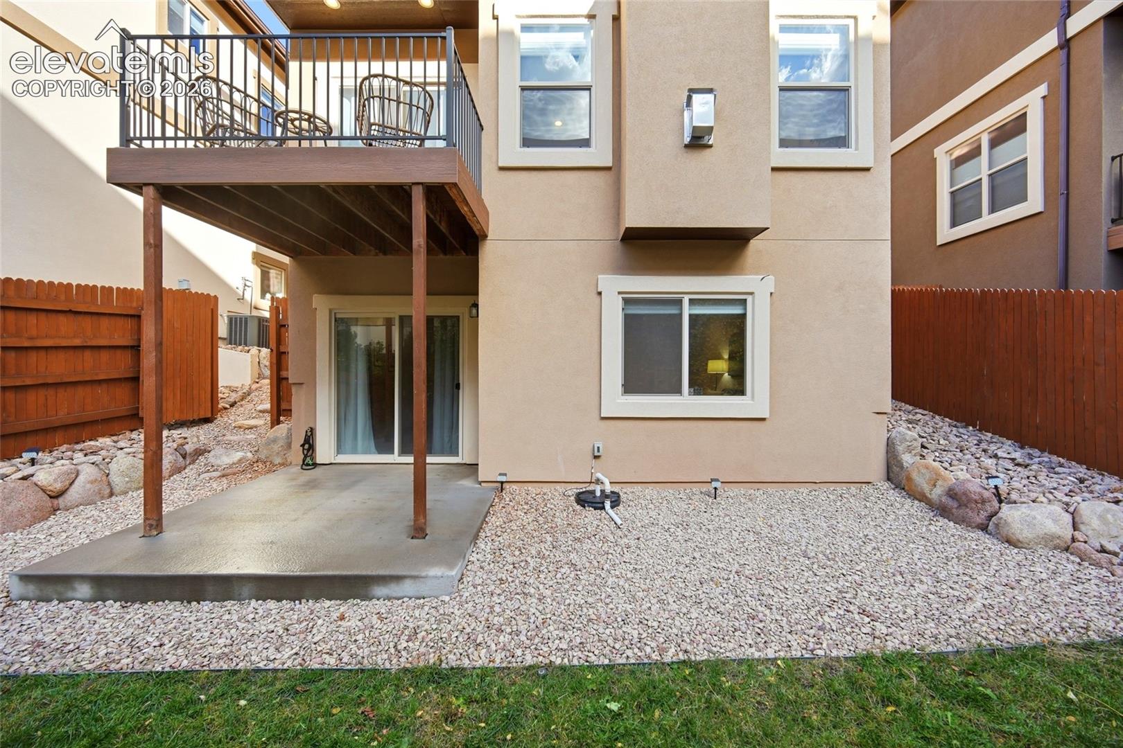 Walkout patio and deck