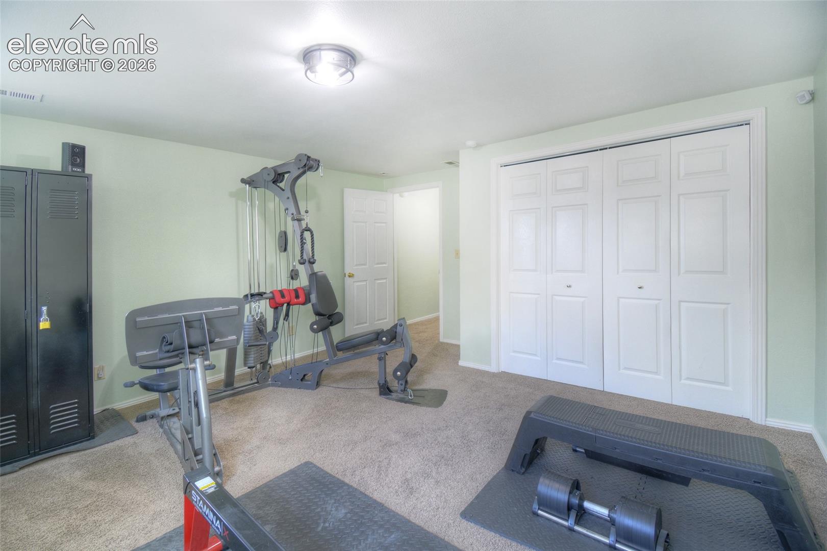 Another view of the lower level bedroom.