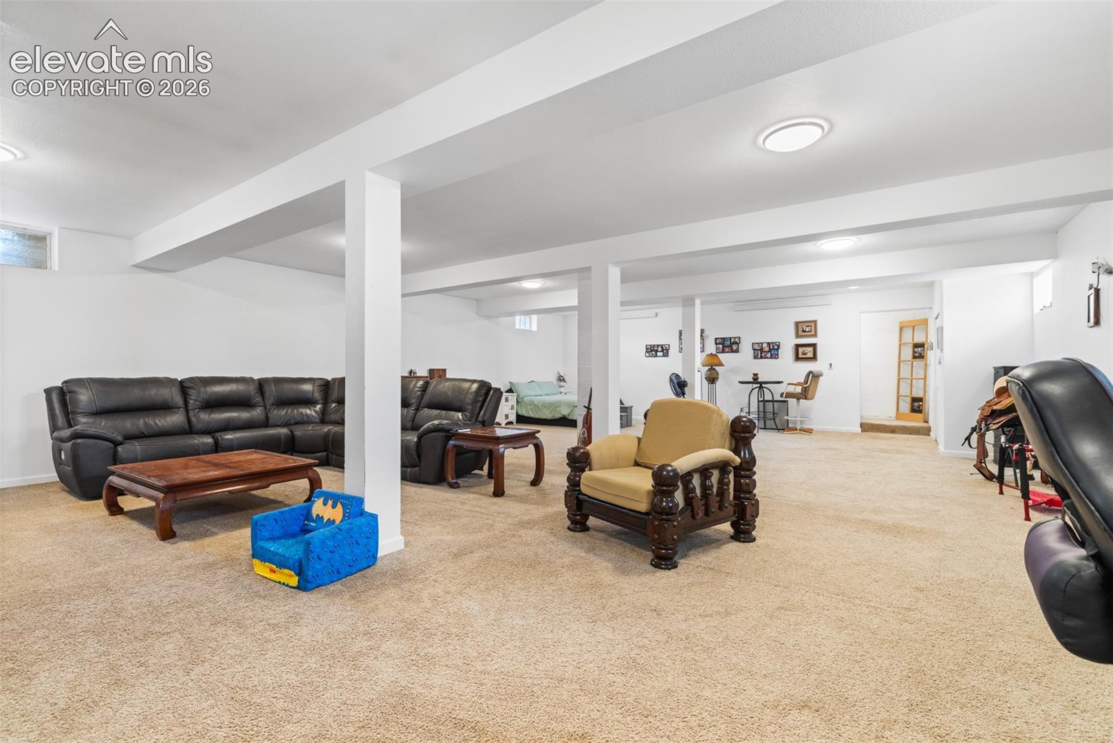 Full finished basement with mini splits
