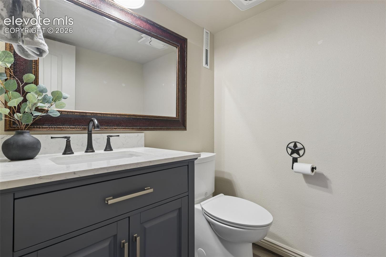 Remodeled 1/2 Powder Bath in Lower Level