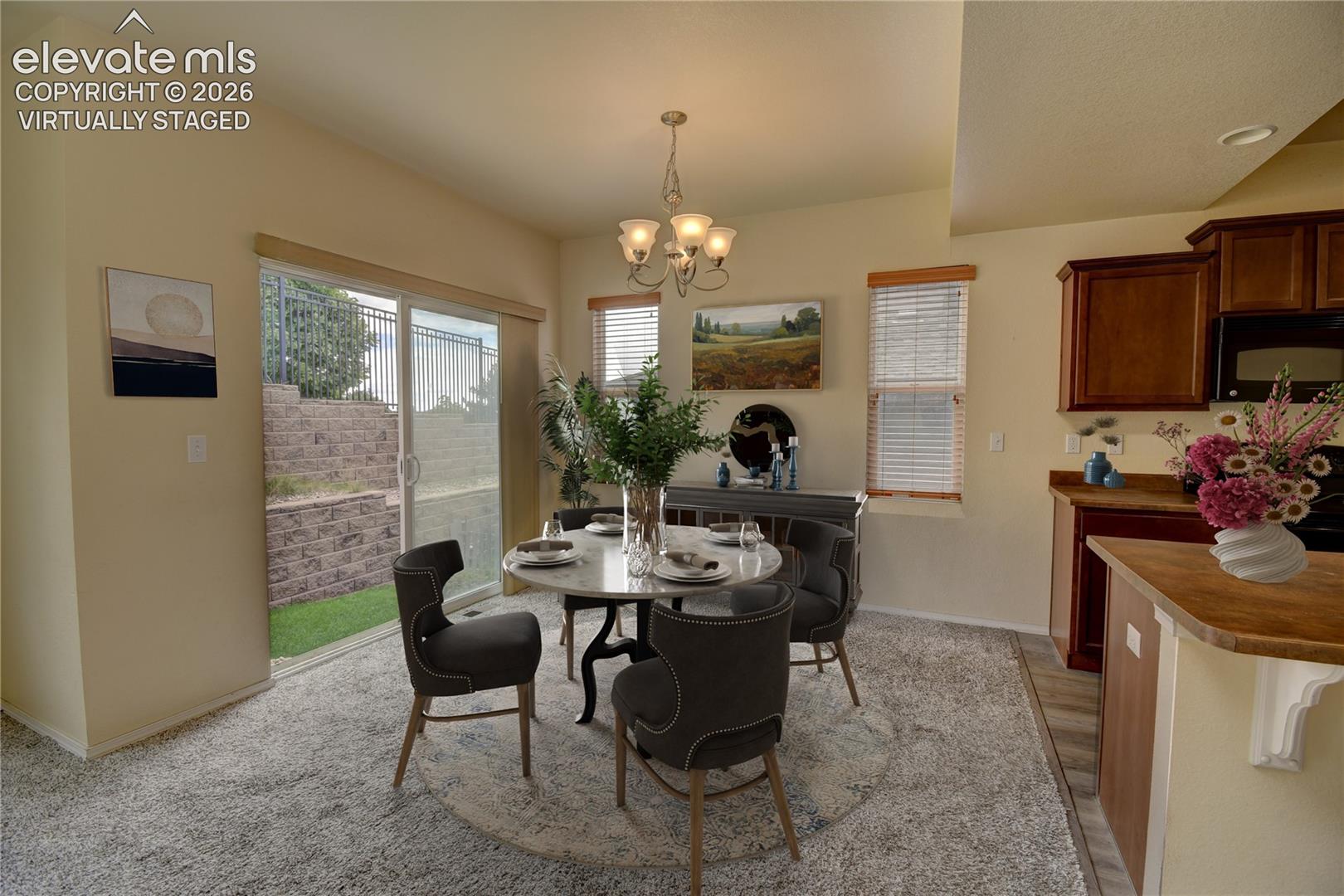 Virtually Staged Dining Area 