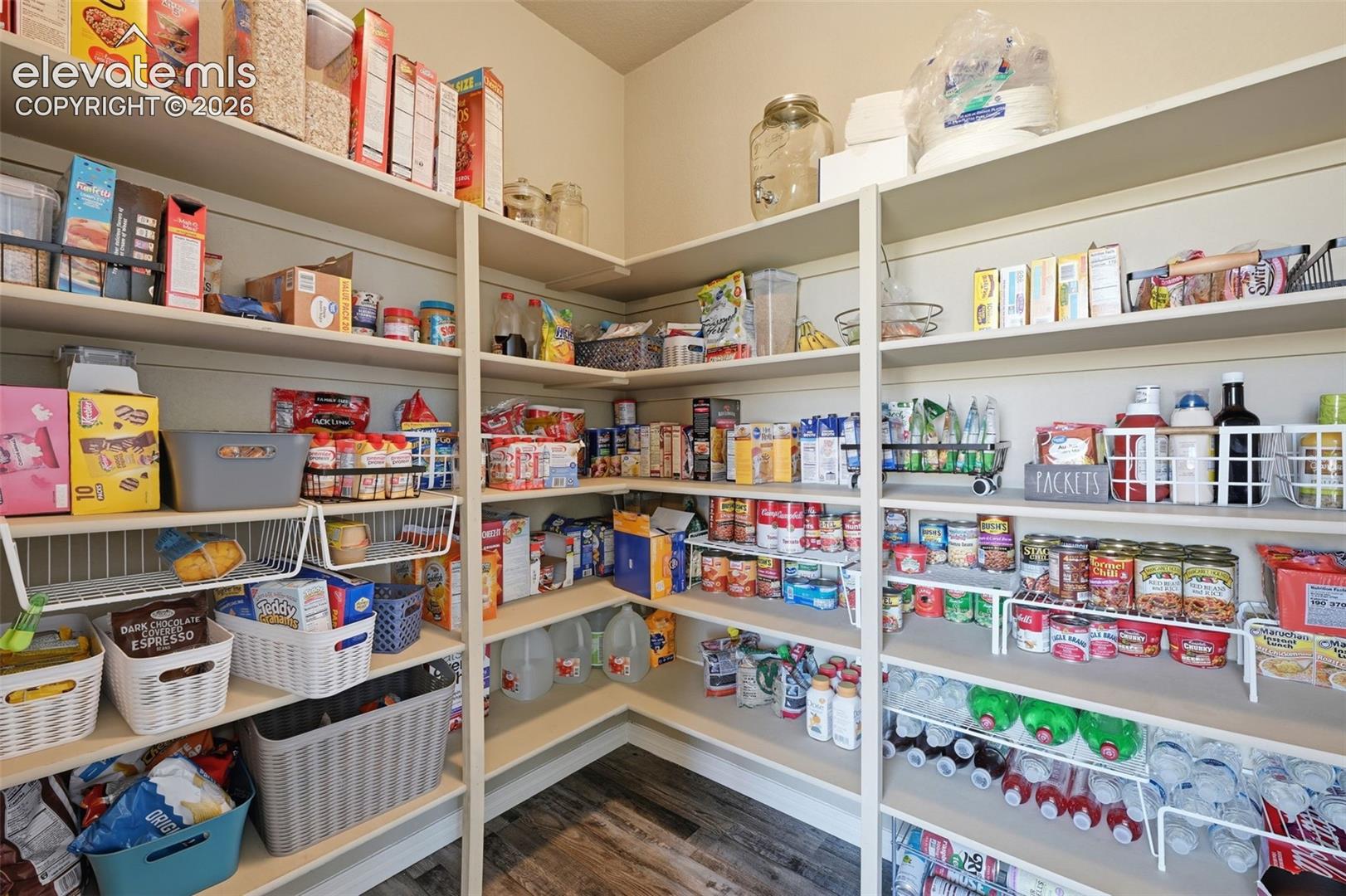 Oversized Walk-In Pantry with Exceptional Storage for Groceries, Appliances & Entertaining Essentials