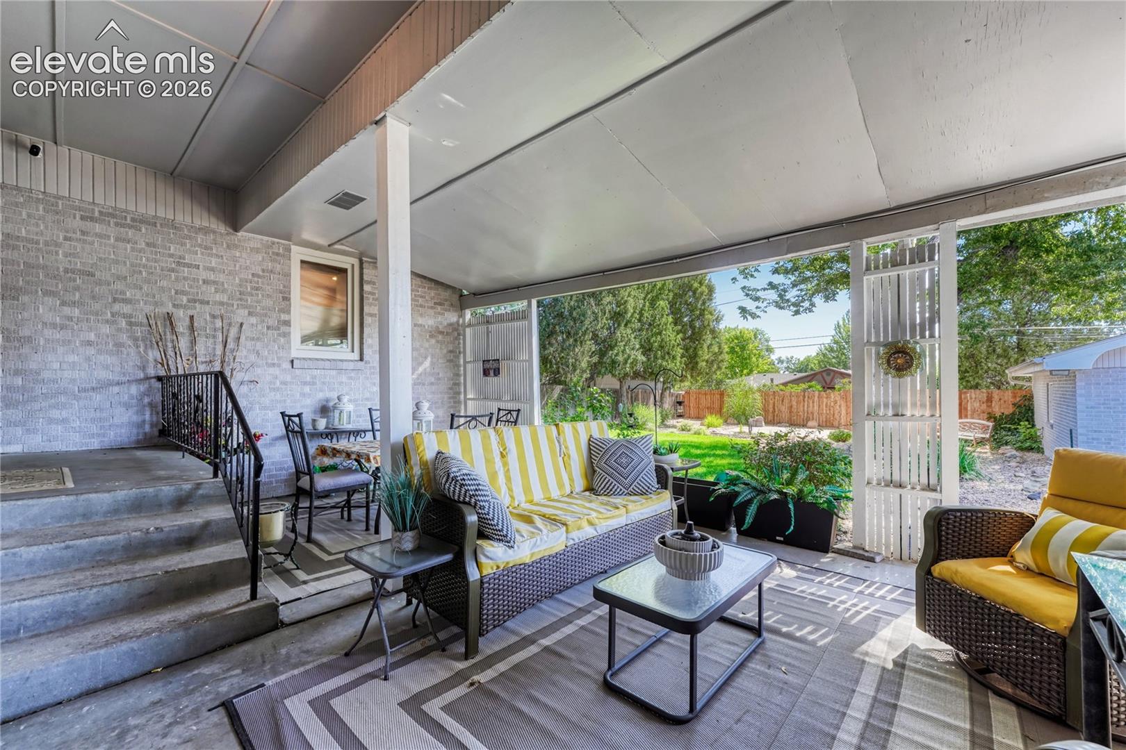 Covered back patio
