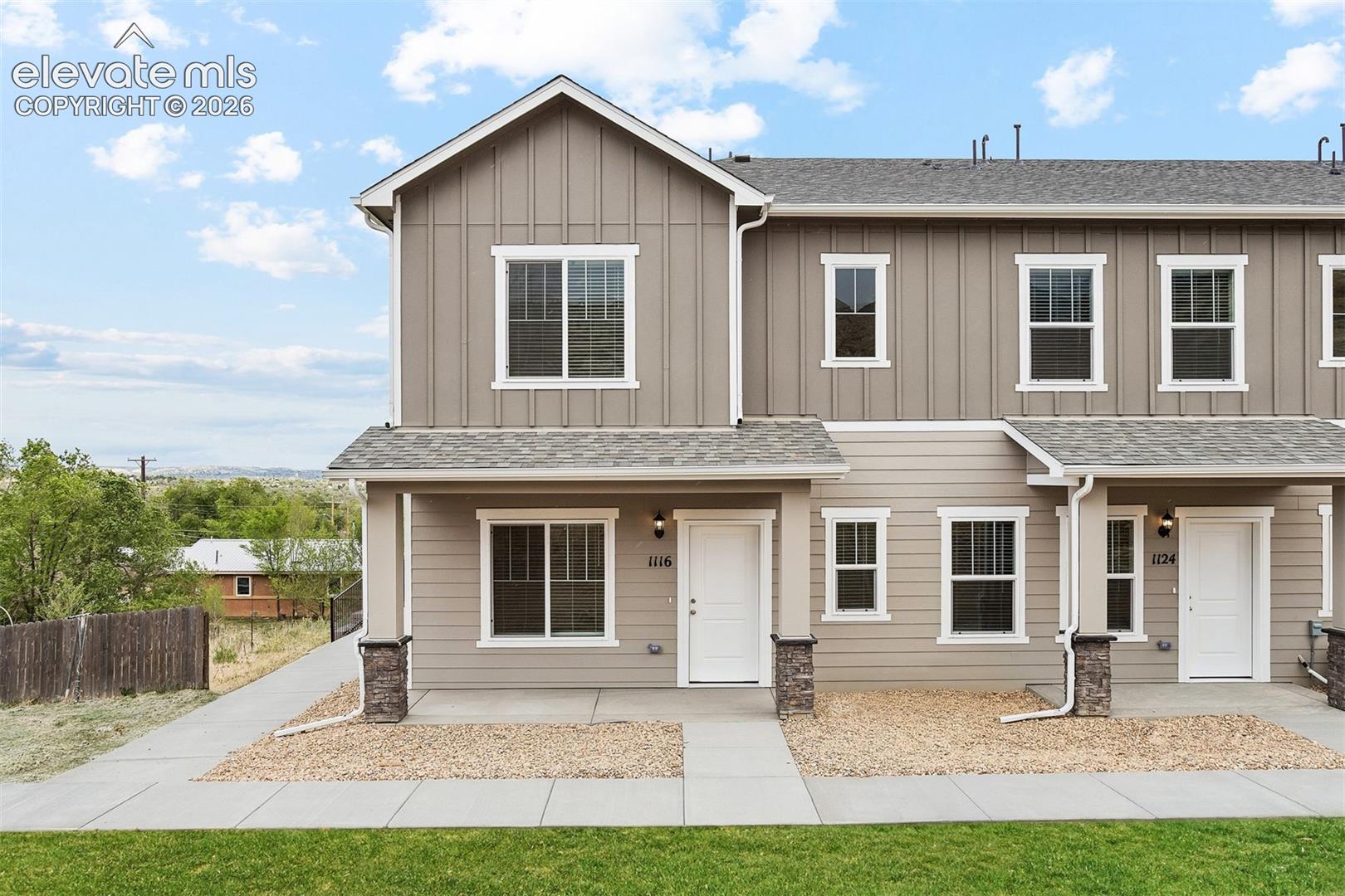 Experience the freedom to live, relax, and entertain in style with the Emerald floor plan at Evergreen Ridge. The open-concept main level serves as the heart of the home, seamlessly connecting the kitchen, dining area, and living room, with an electric fireplace, creating a warm and inviting atmosphere. Upstairs, all three bedrooms are thoughtfully positioned on the same level, providing privacy and convenience for families, guests, or those seeking dedicated work-from-home space. Each bedroom offers exceptional storage and organization. The spacious primary suite serves as a private retreat, complete with a large walk-in closet, glass-enclosed shower, dual-sink vanity, and linen closet for added functionality. Nestled within the Evergreen Ridge community, you'll enjoy easy access to some of Colorado Springs' most iconic attractions and outdoor destinations. Spend weekends exploring Garden of the Gods, Red Rock Canyon Open Space, Bear Creek Regional Park, Cheyenne Mountain, and miles of nearby hiking trails. Everyday conveniences including shopping, dining, healthcare, and major employers are just minutes away, while Downtown Colorado Springs offers local breweries, entertainment, museums, and vibrant community events throughout the year. Don't miss your chance to make the Emerald your own and enjoy the perfect combination of modern living, outdoor adventure, and exceptional Colorado Springs convenience. Some images have been virtually staged to better showcase the true potential of the rooms and spaces in the home.