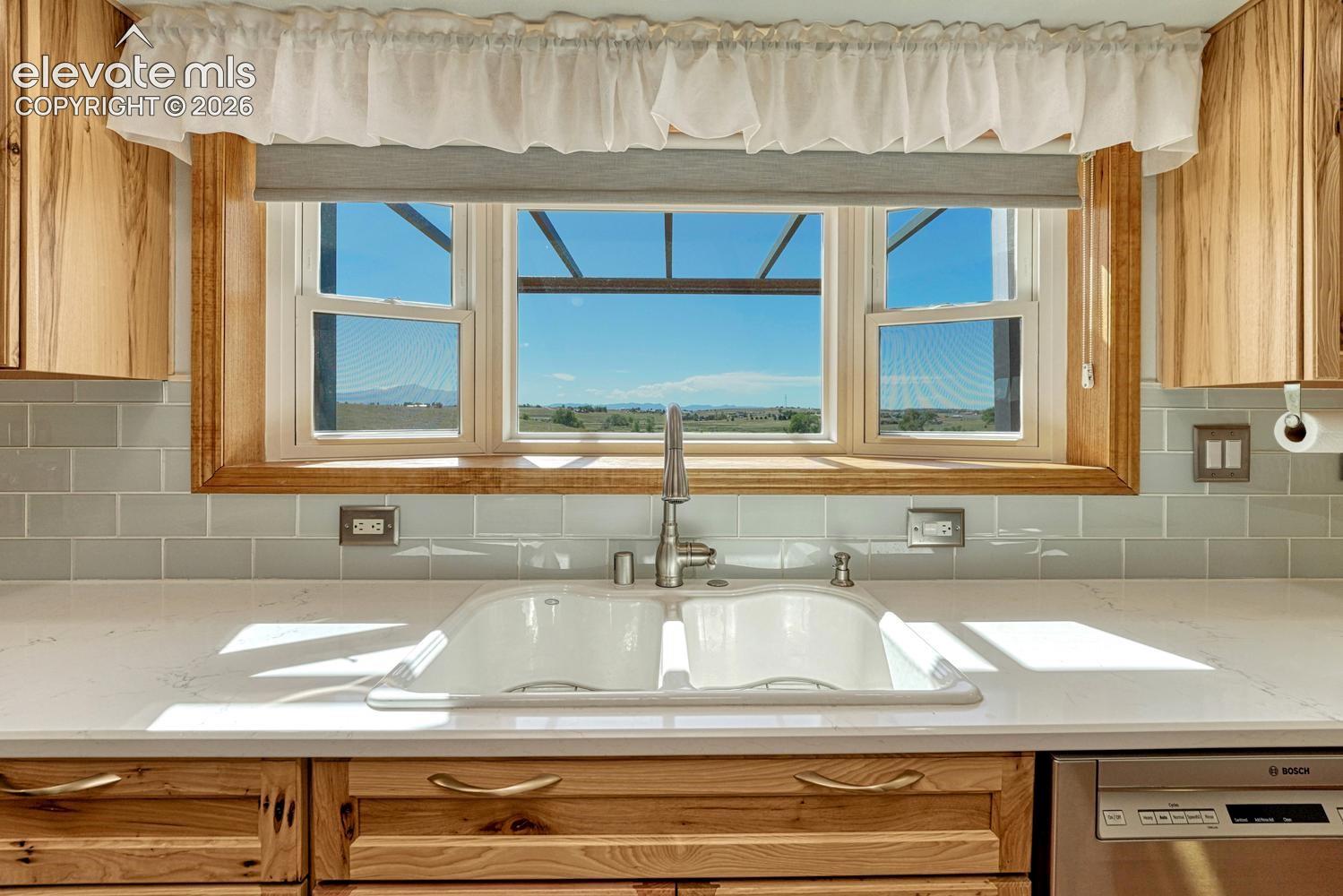 New garden window with views of the front range mountains