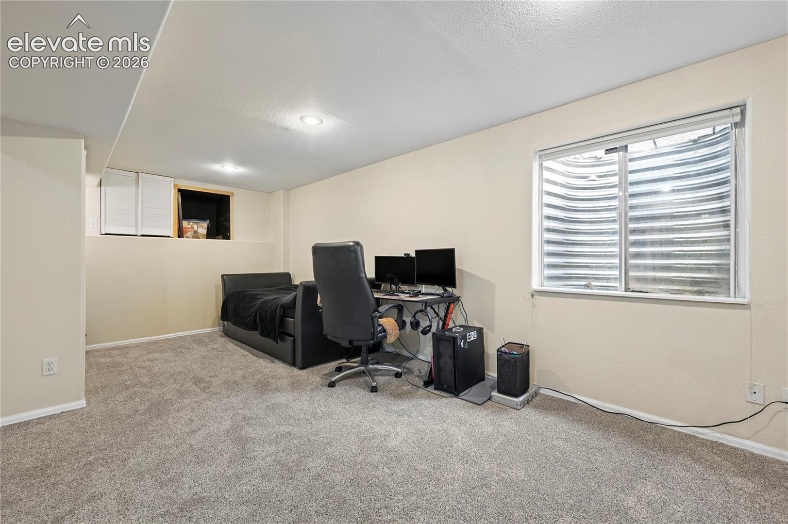 Basement space for a large bedroom or studio