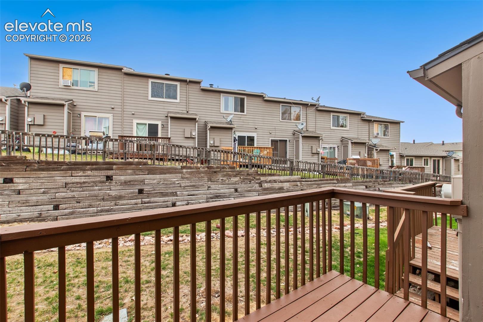 Homeowners can Colorado's great outdoors from the comforts of home on the home's exterior back deck!
