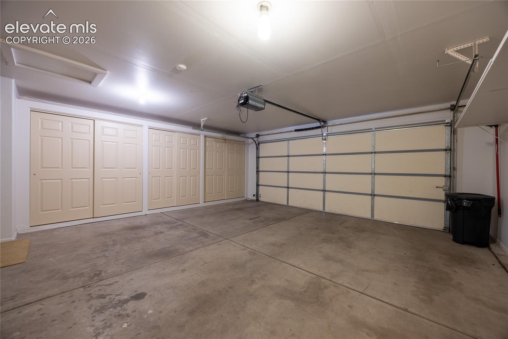 Fully Finished garage with built-in storage!