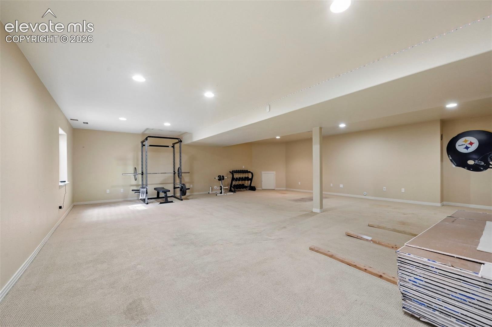This area has room for a new bed and bath.