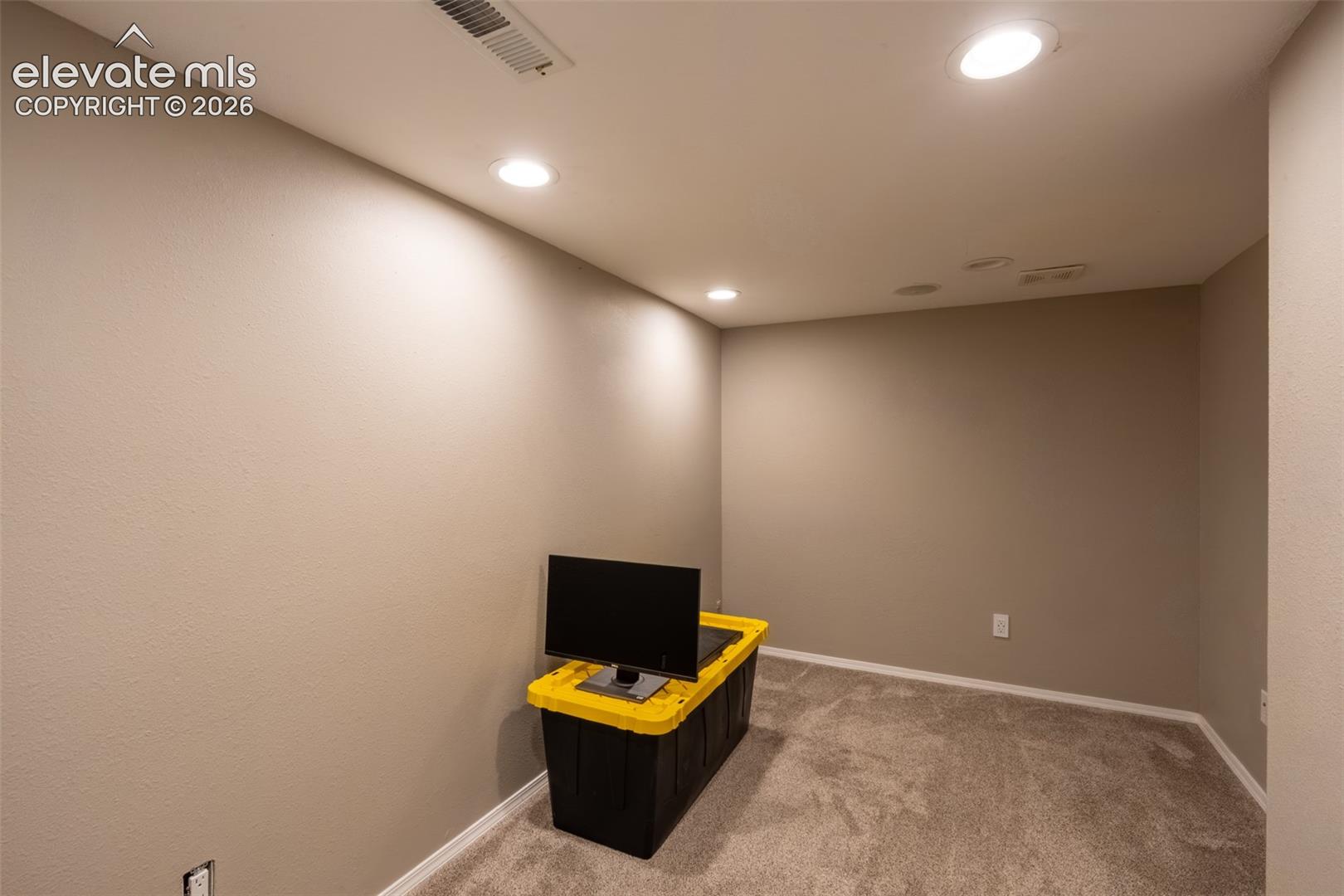 Bonus room/non-conforming bedroom with storage room