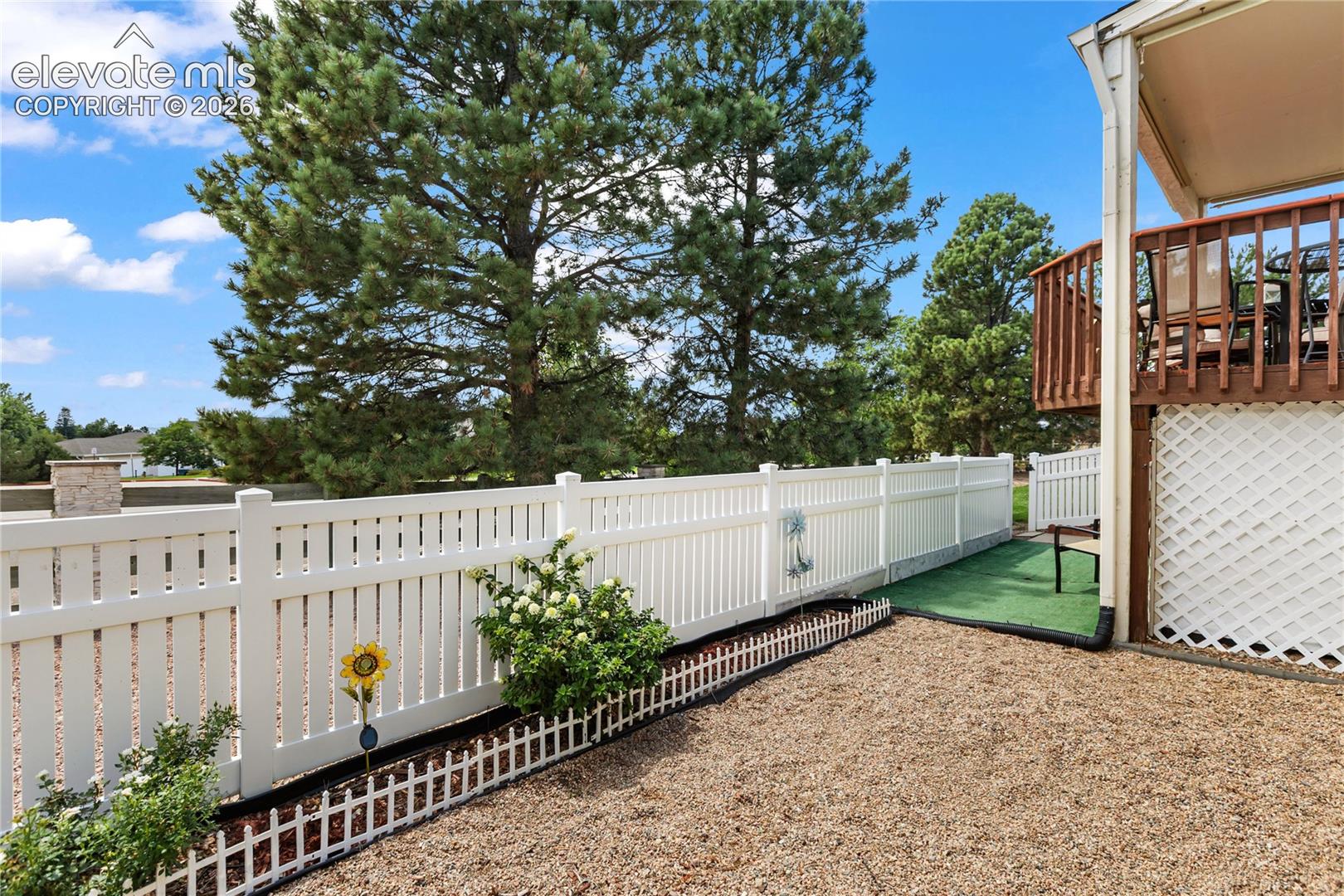 Private fenced yard
