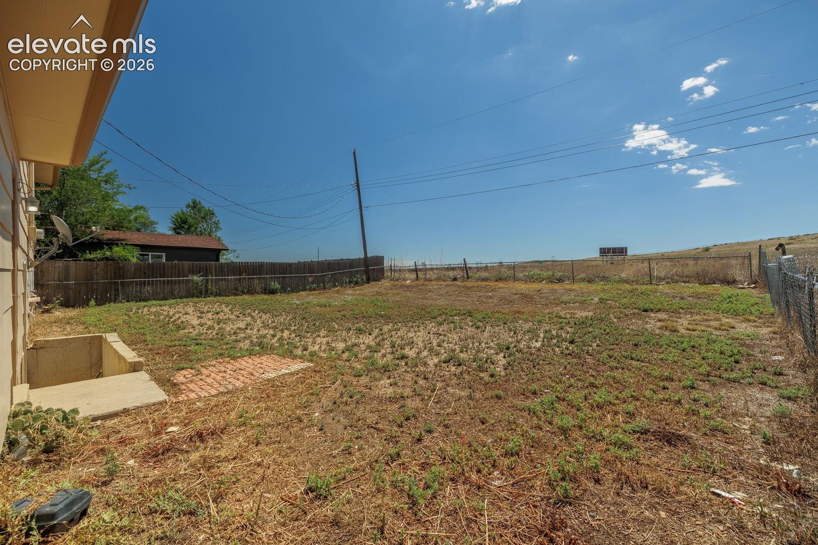 Large back yard