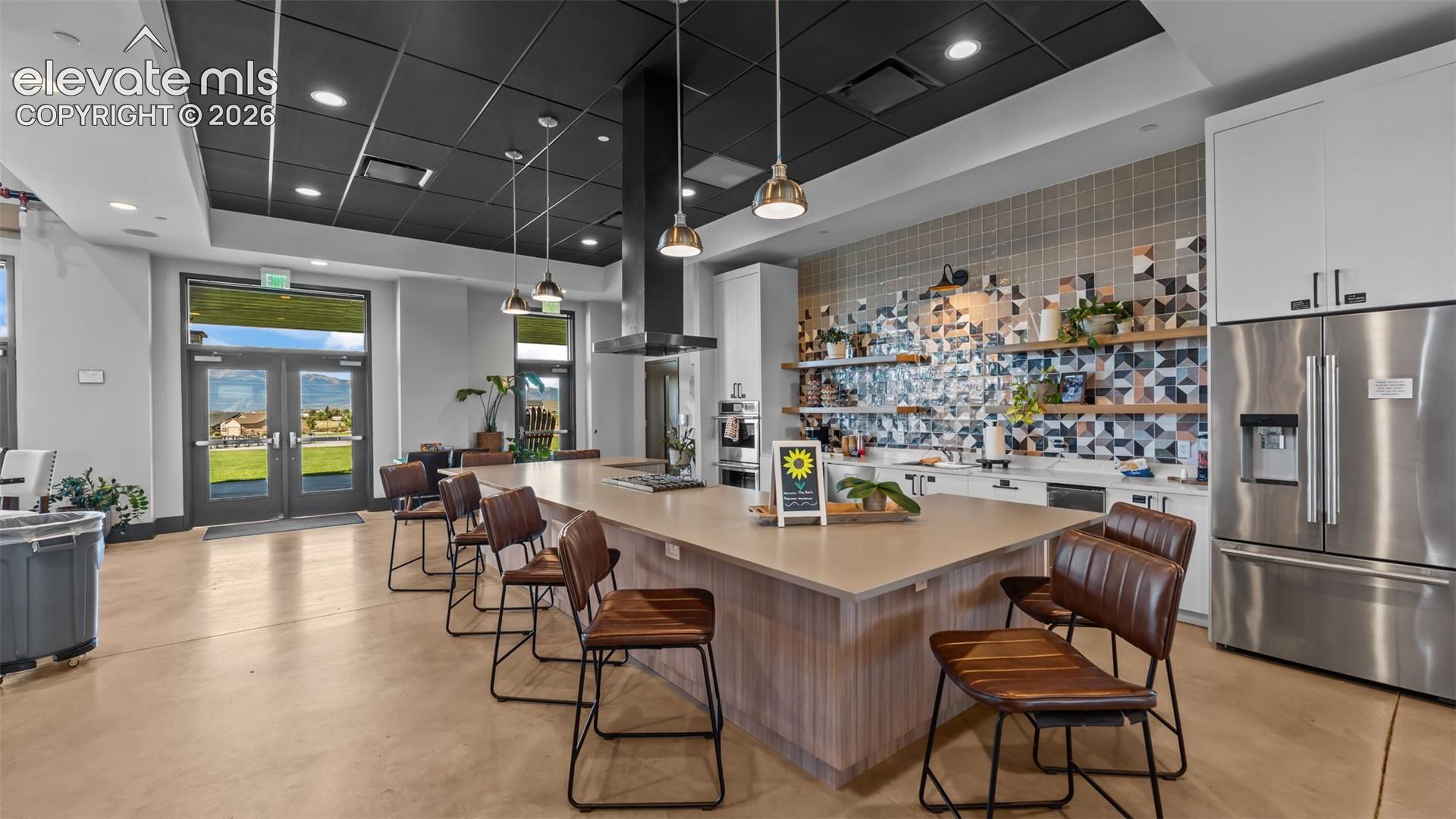 Community kitchen in the clubhouse.