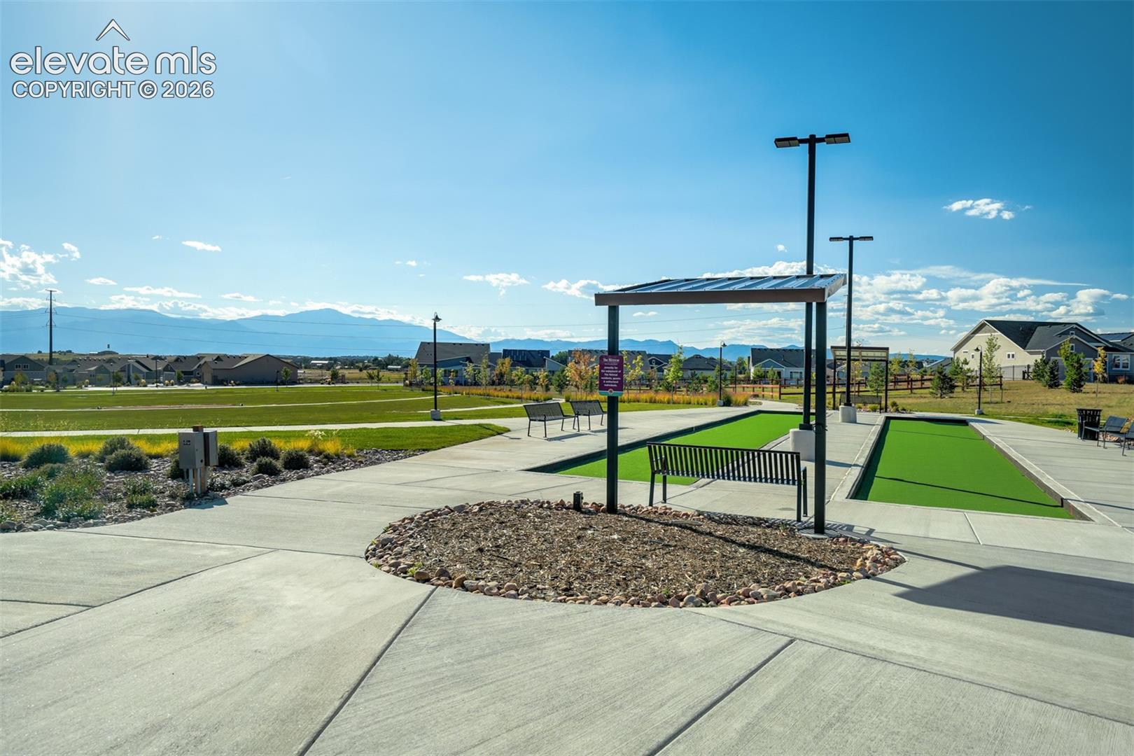 Community bocce courts.