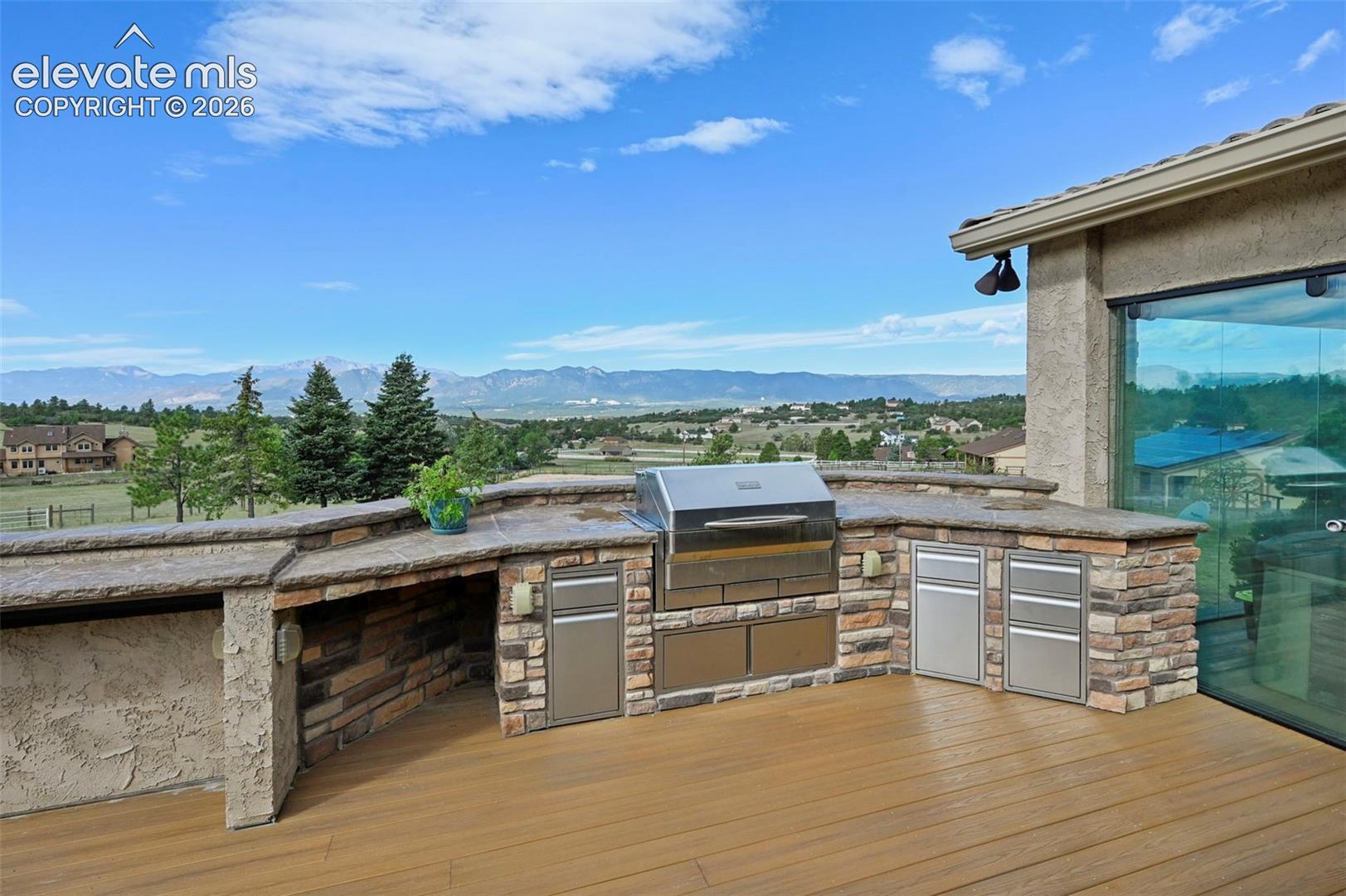 High End built-in grill, with stainless steel cabinets