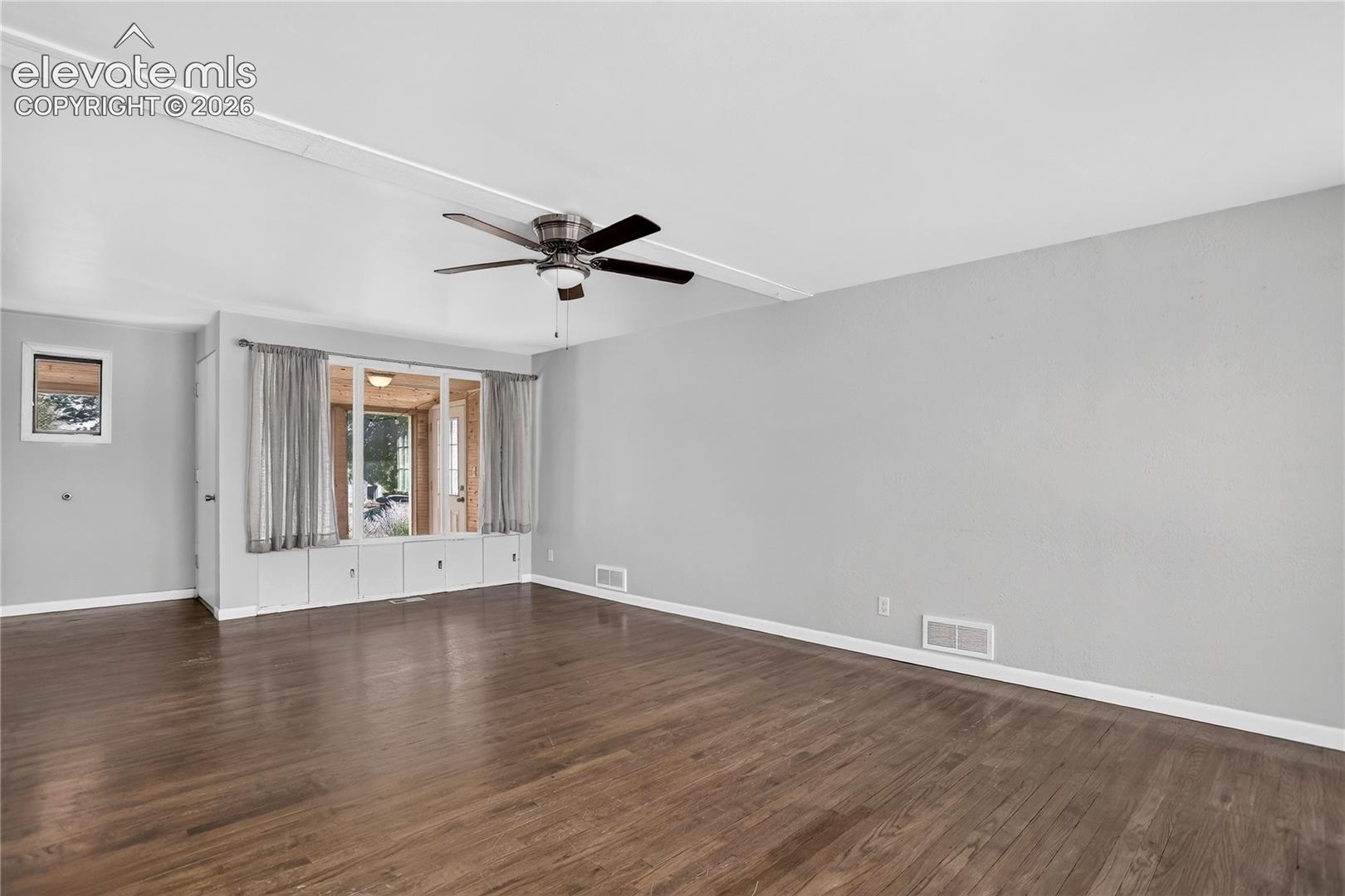Open concept living room & dining area