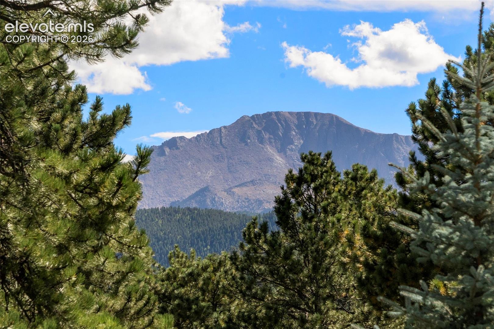 Mountain view from living room and kitchen