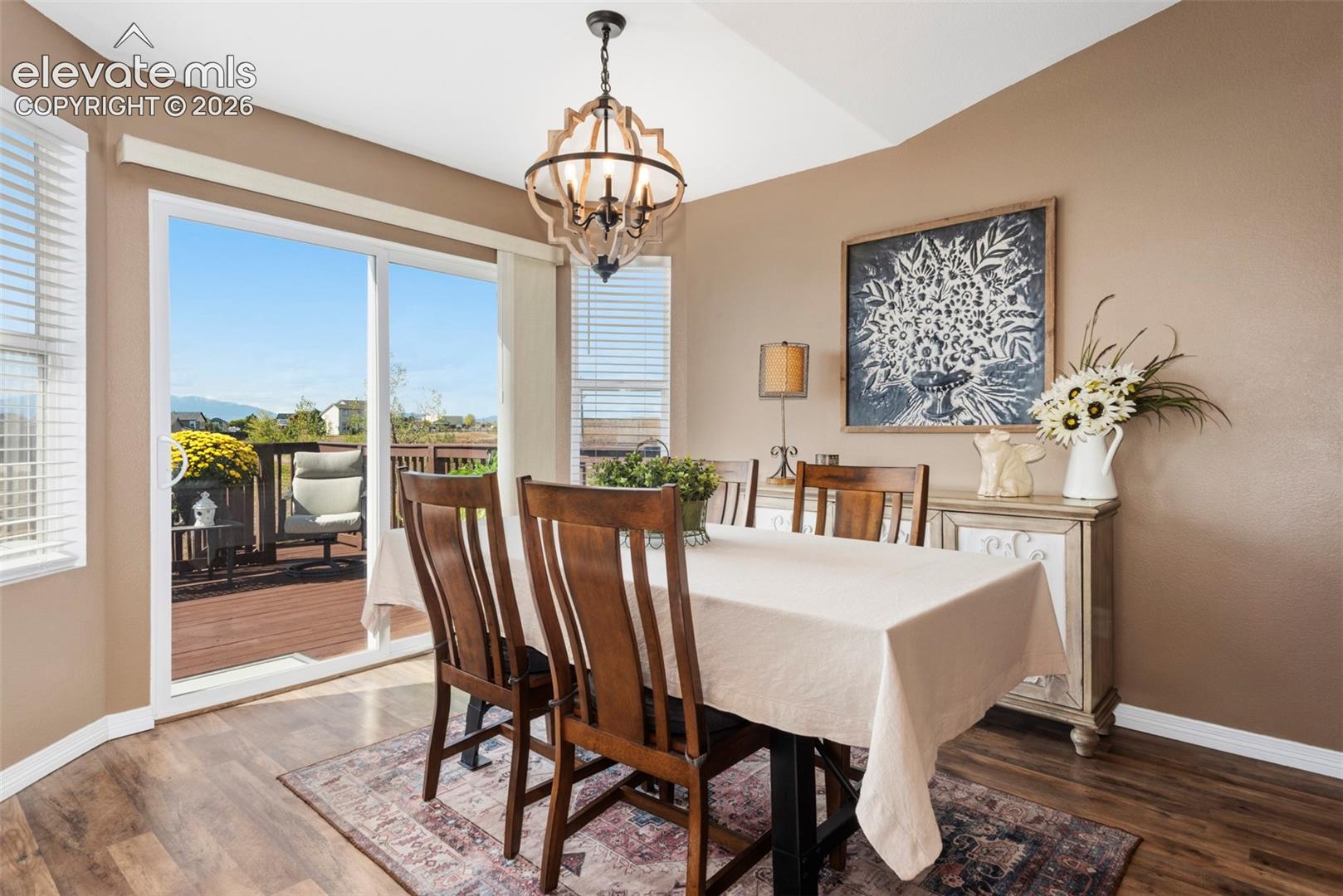 Large Beautiful Dining Area with Indoor / Outdoor Access 