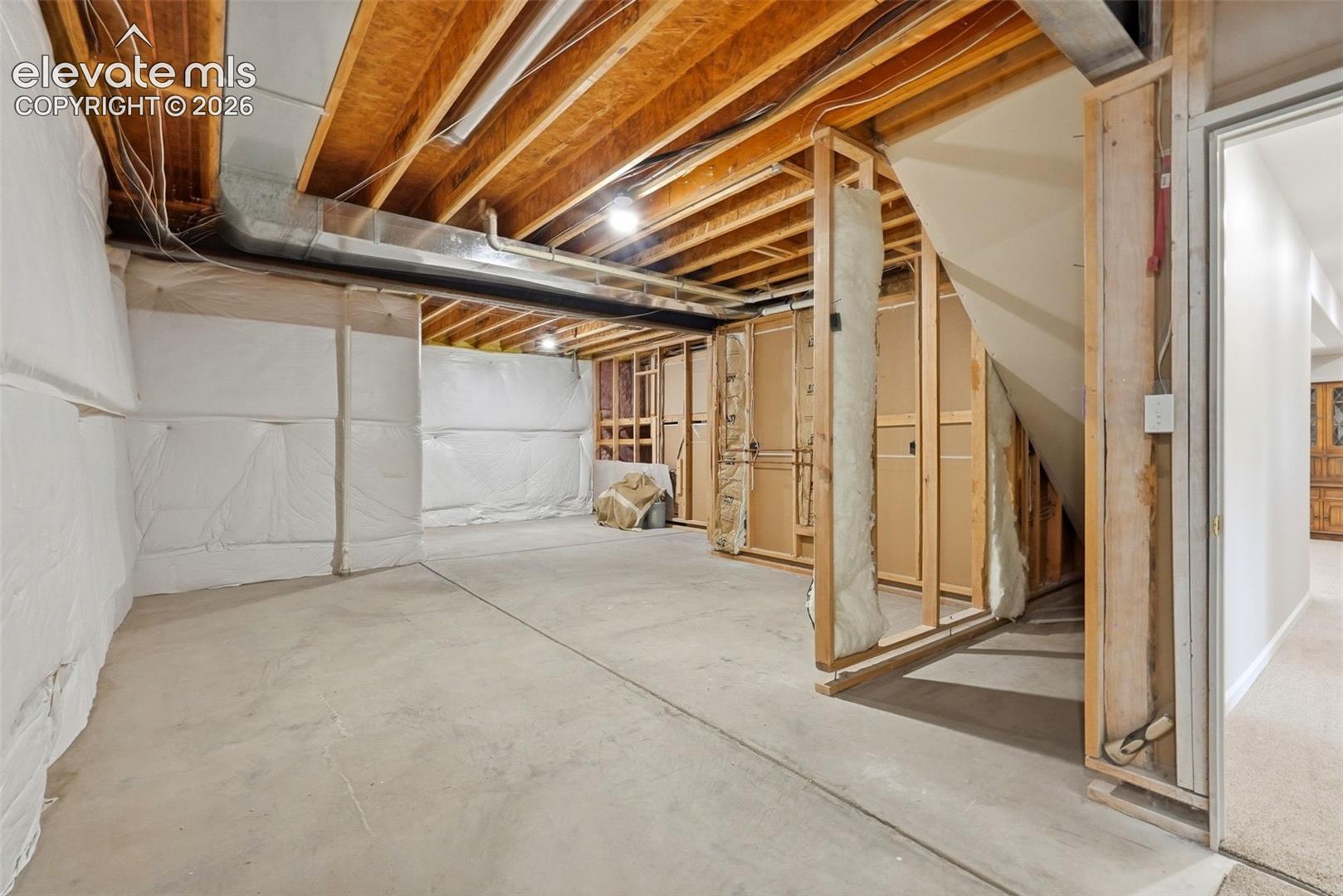 LARGE basement storage room
